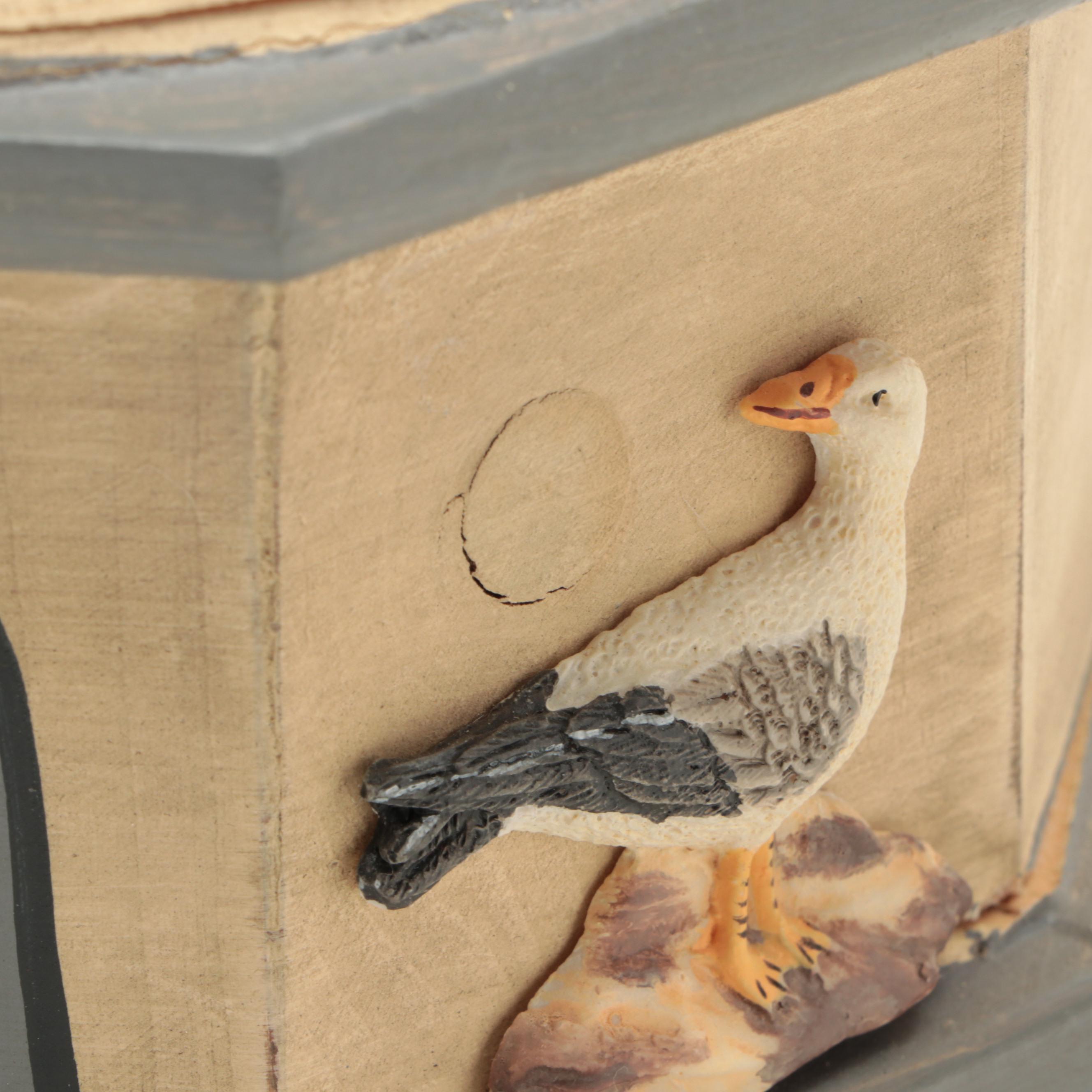 Carved Wooden and Resin Sailors and Lighthouse Figurines