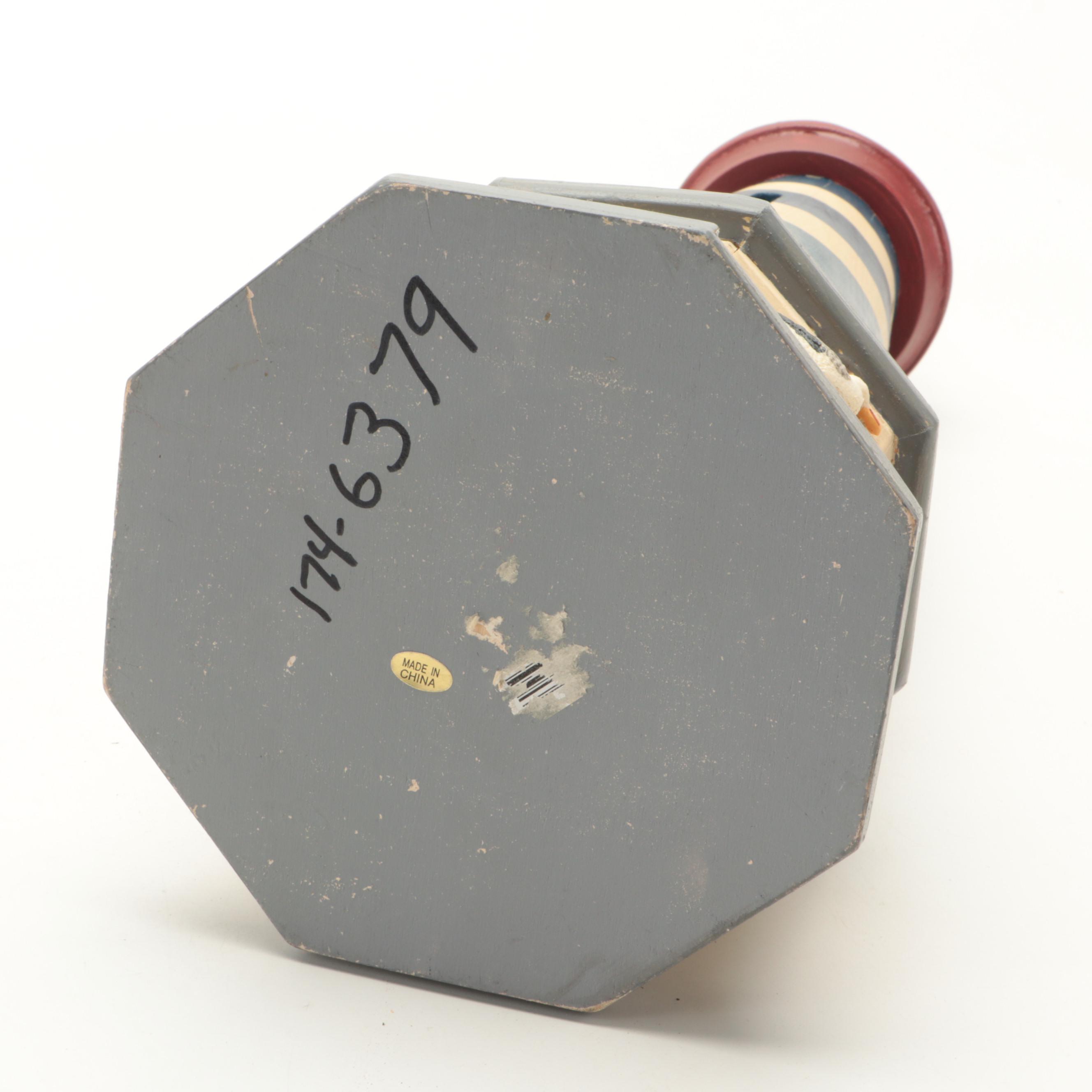 Carved Wooden and Resin Sailors and Lighthouse Figurines