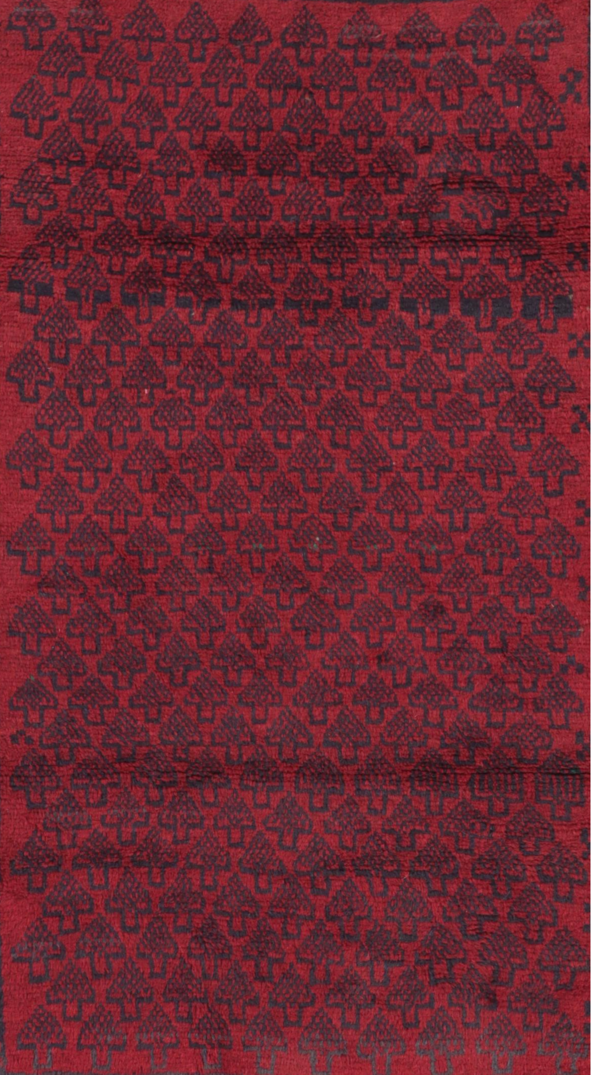 2'8 x 4'4 Hand-Knotted Afghan Baluch Accent Rug