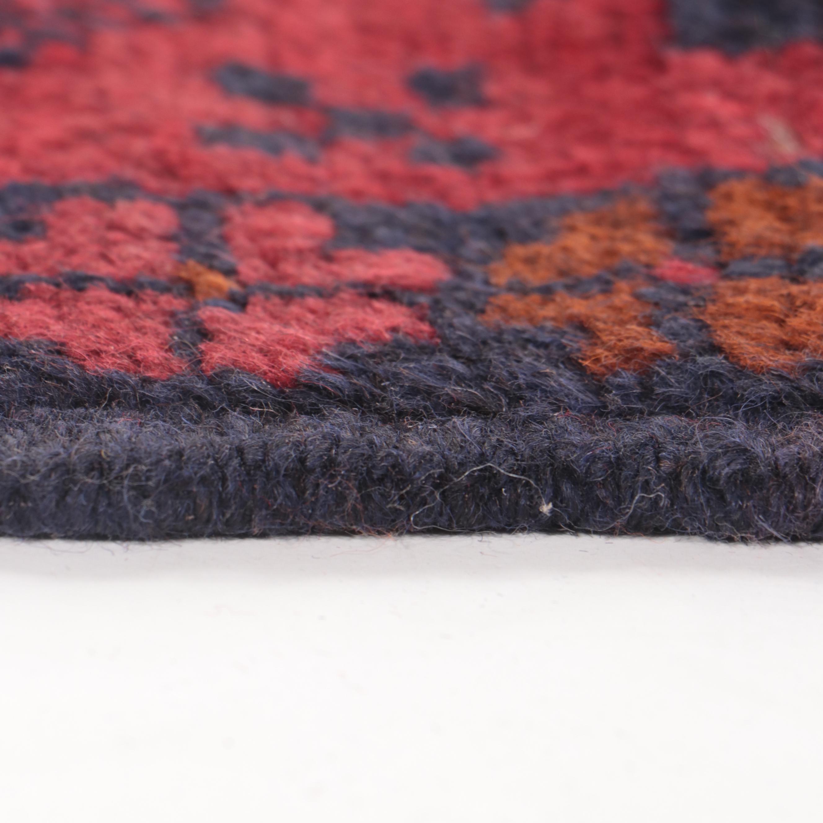 2'8 x 4'4 Hand-Knotted Afghan Baluch Accent Rug