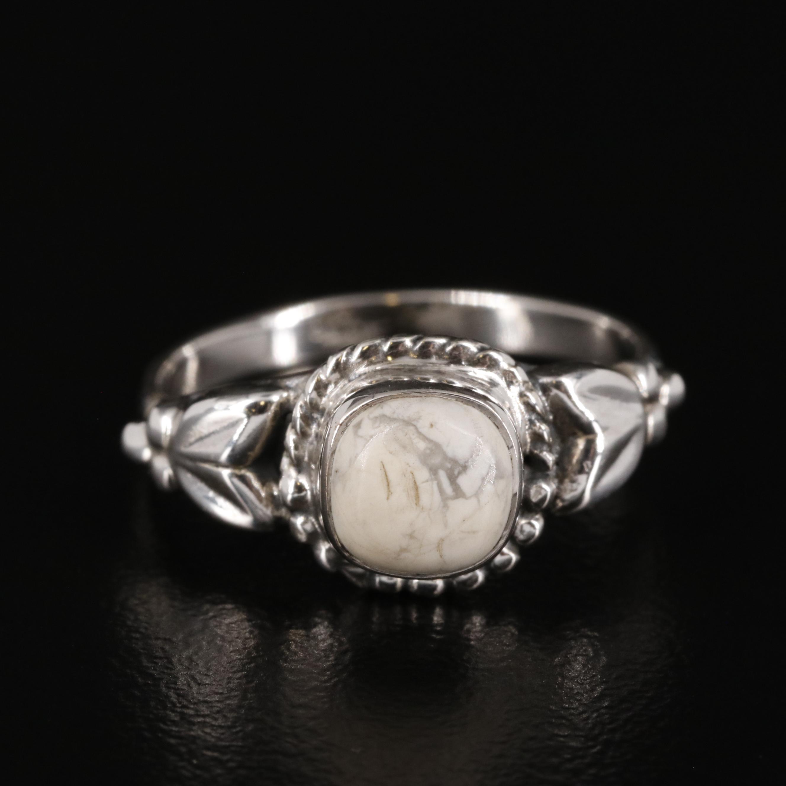 Sterling Howlite Ring