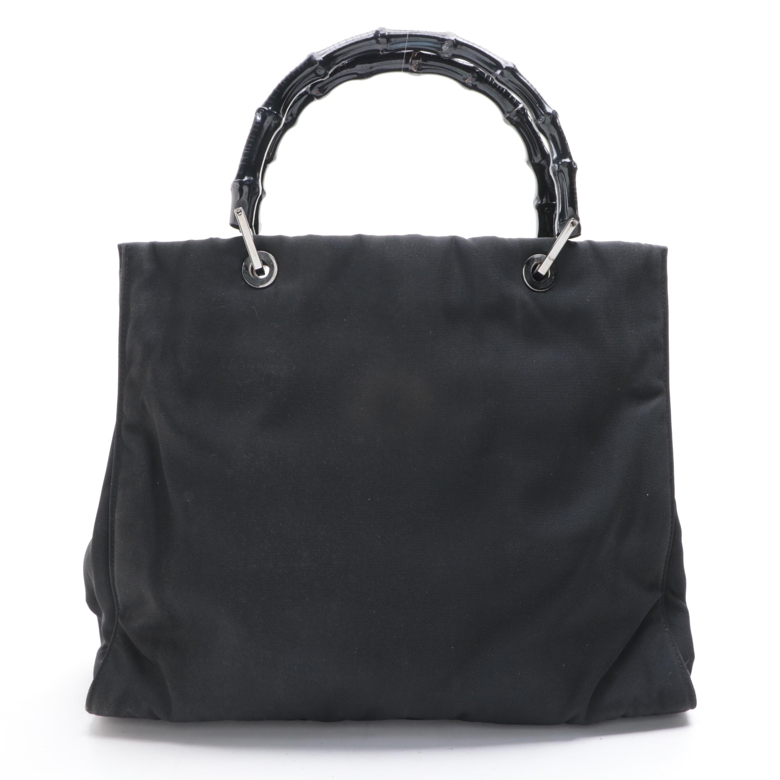 Gucci Bamboo Nylon Handbag