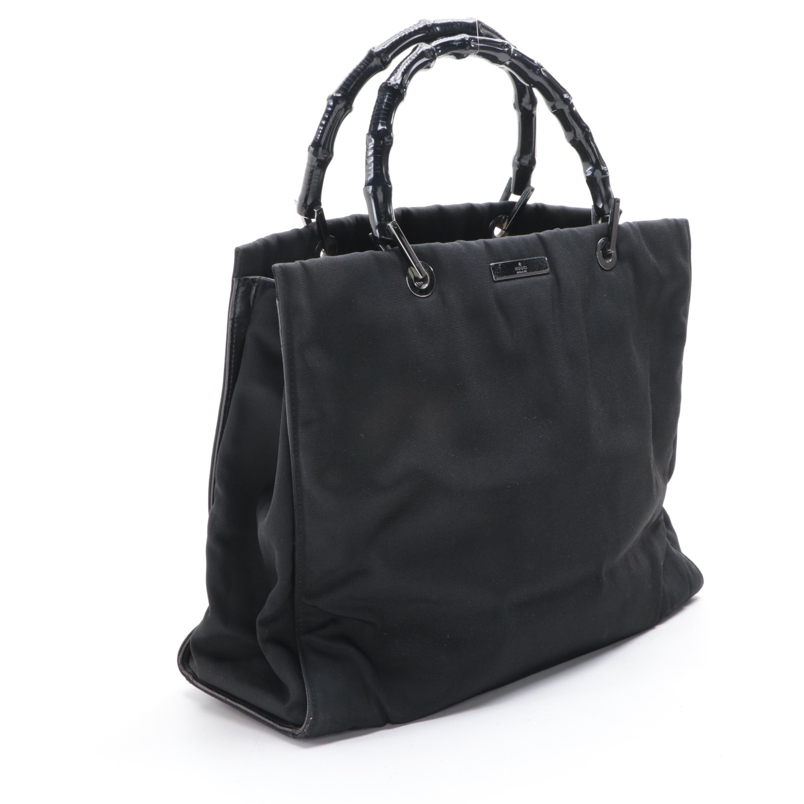 Gucci Bamboo Nylon Handbag