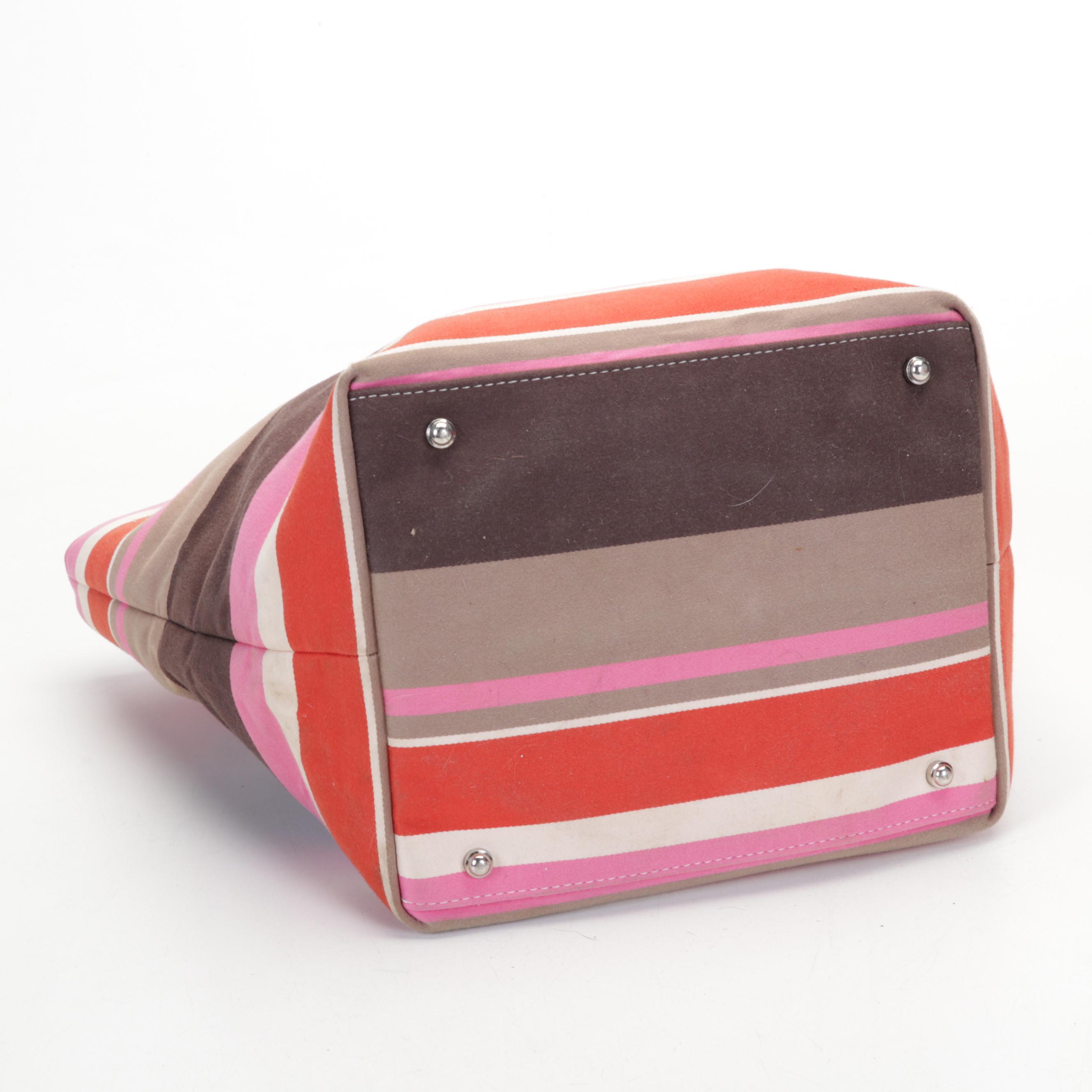 Kate Spade Striped Tote Bag, Red Wool Hat with Blown Glass Beads, and More