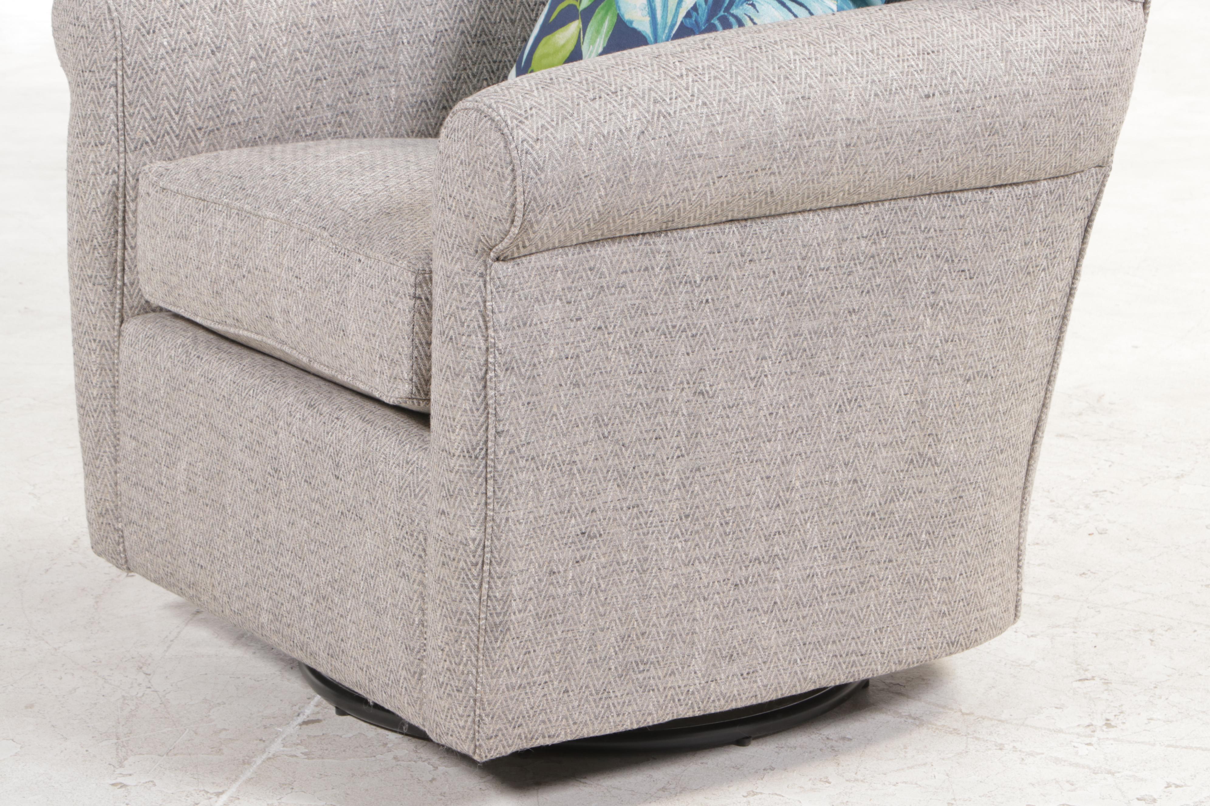 Arhaus "Duvall" Swivel-Glider in Sedaris Dolphin