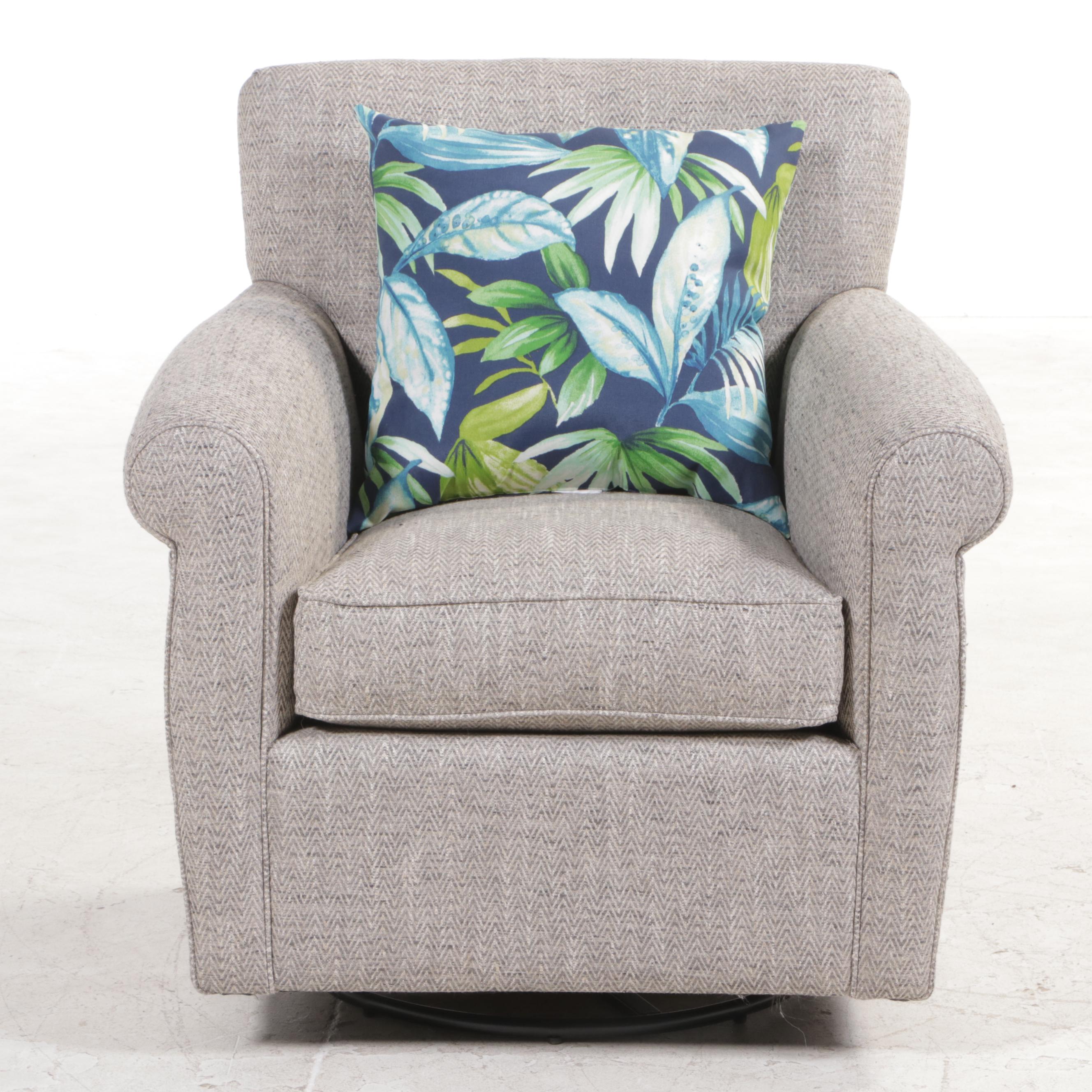 Arhaus "Duvall" Swivel-Glider in Sedaris Dolphin