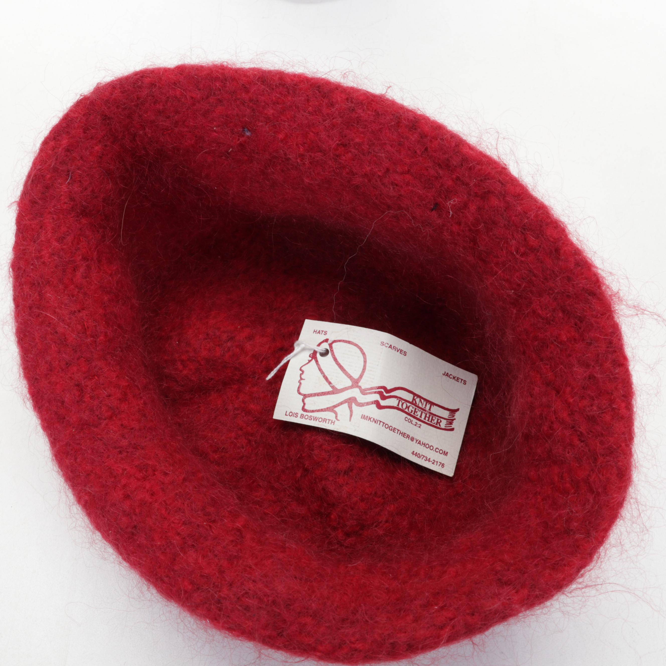 Kate Spade Striped Tote Bag, Red Wool Hat with Blown Glass Beads, and More