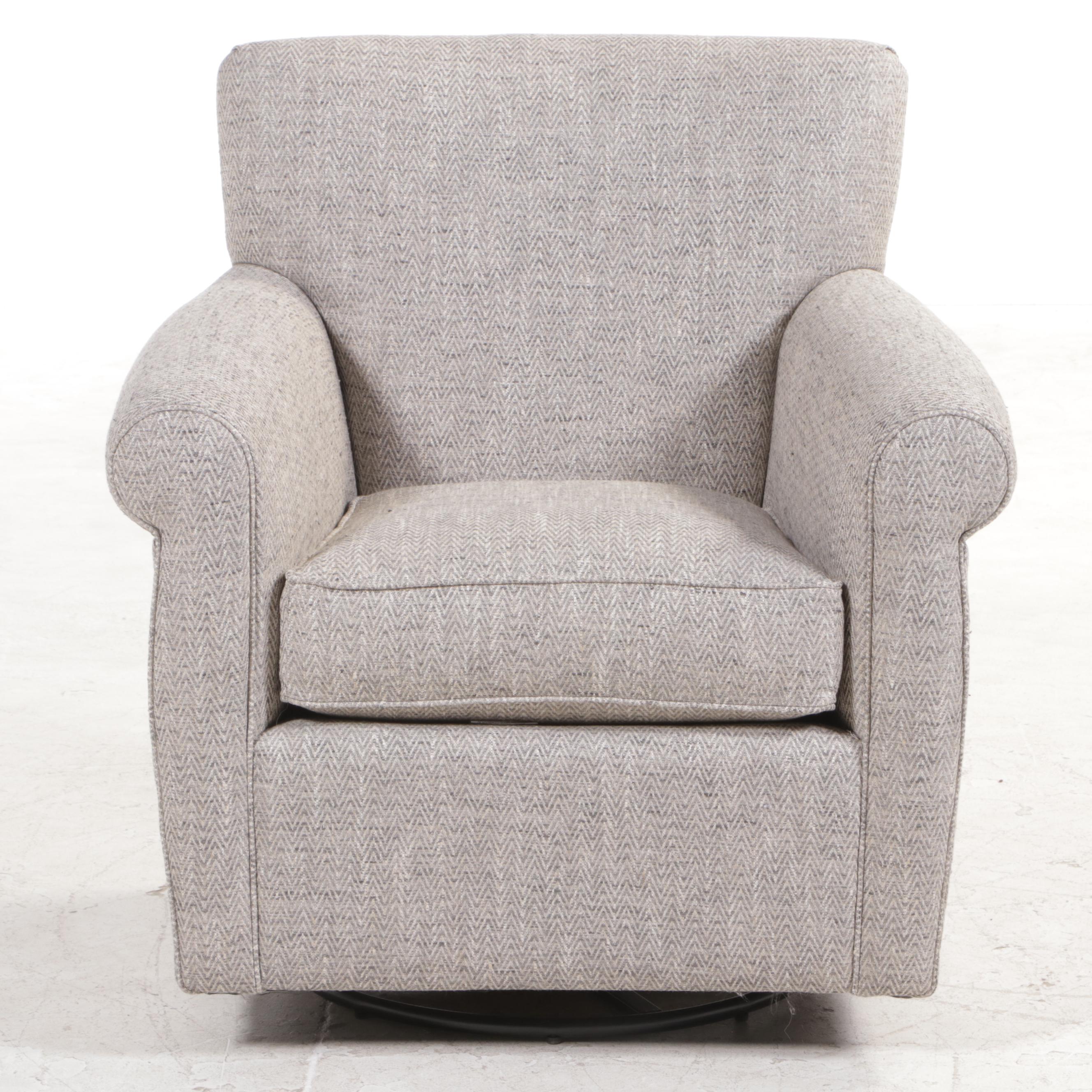 Arhaus "Duvall" Swivel-Glider in Sedaris Dolphin