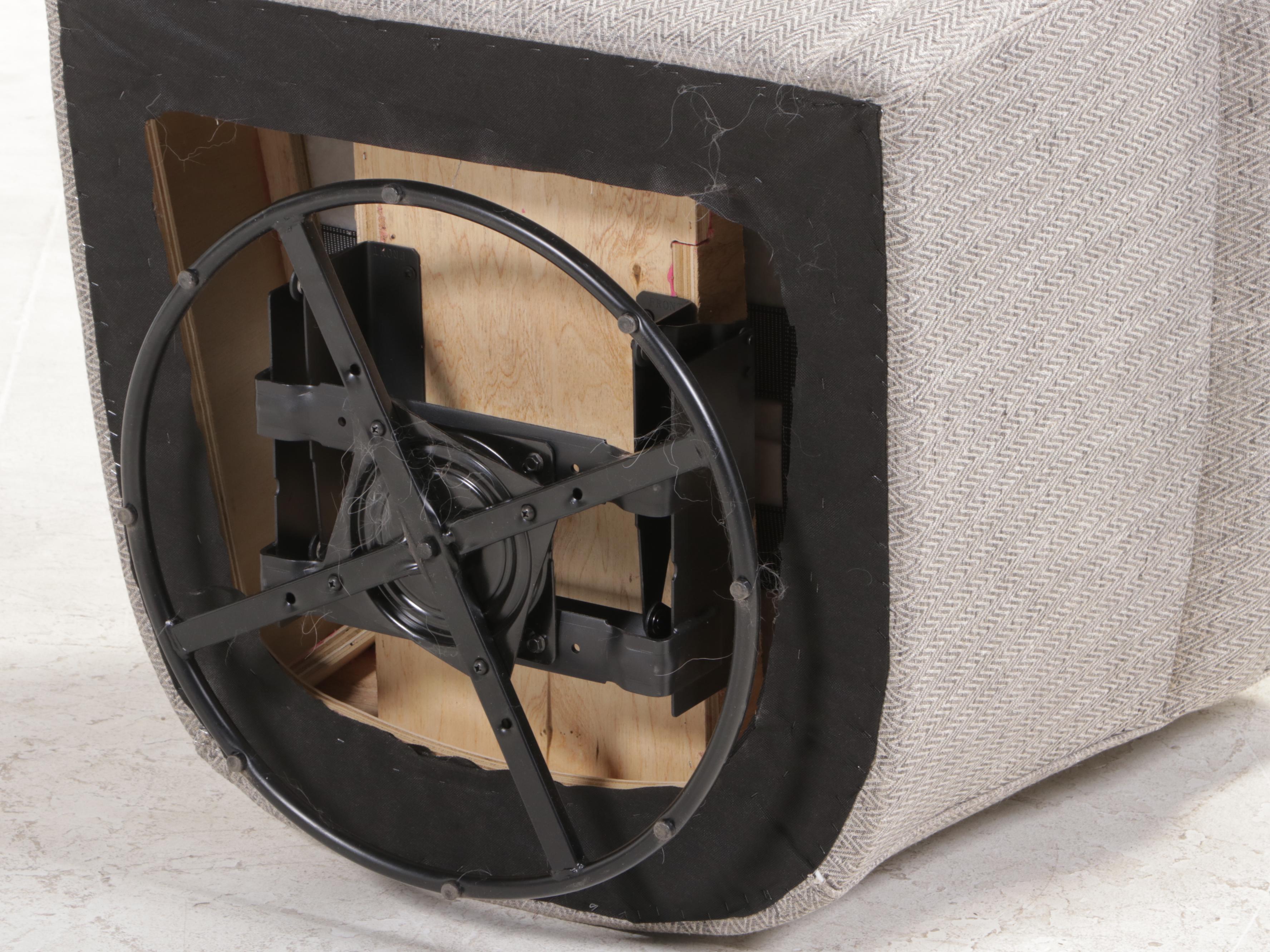 Arhaus "Duvall" Swivel-Glider in Sedaris Dolphin