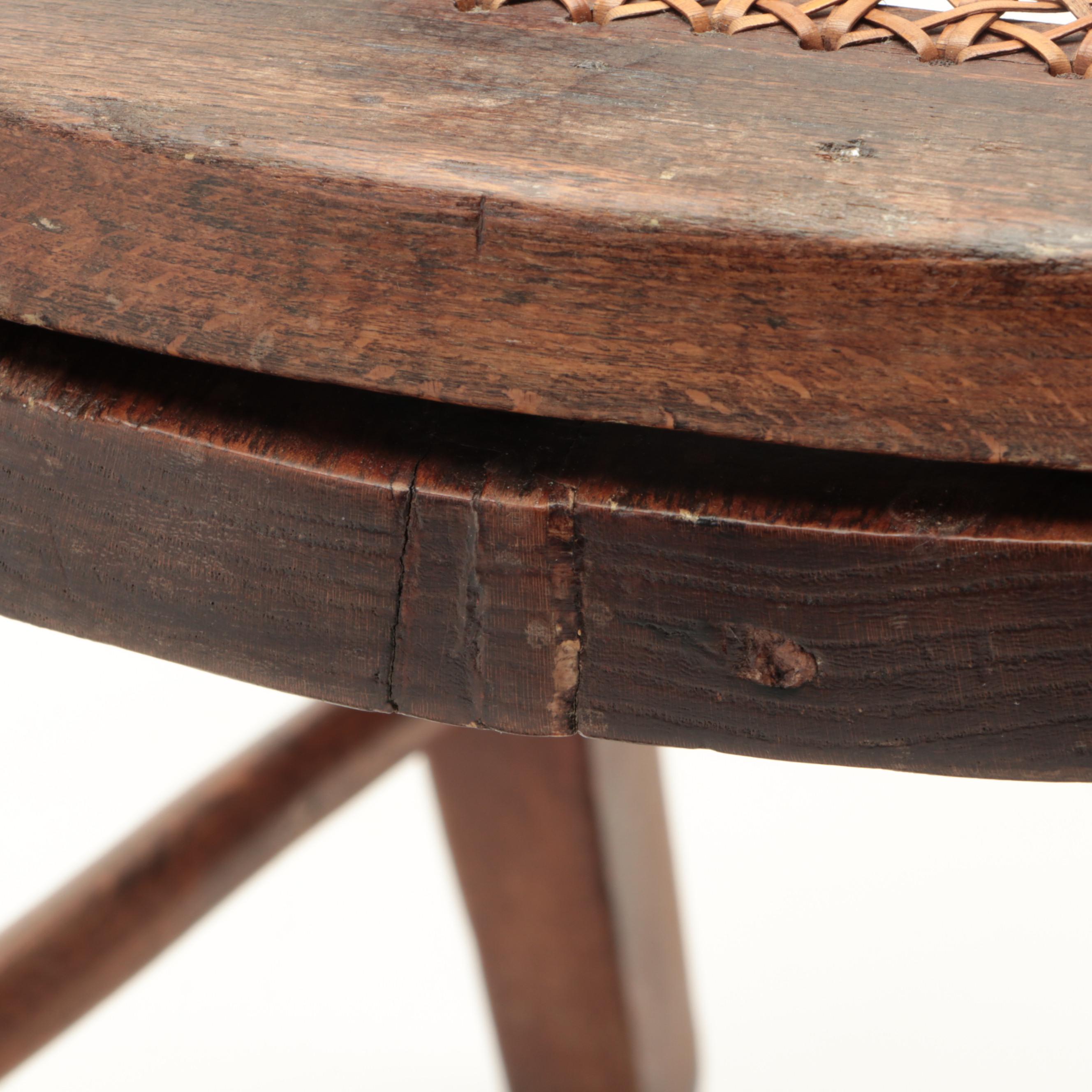 Cane Seat Child's Commode Chair