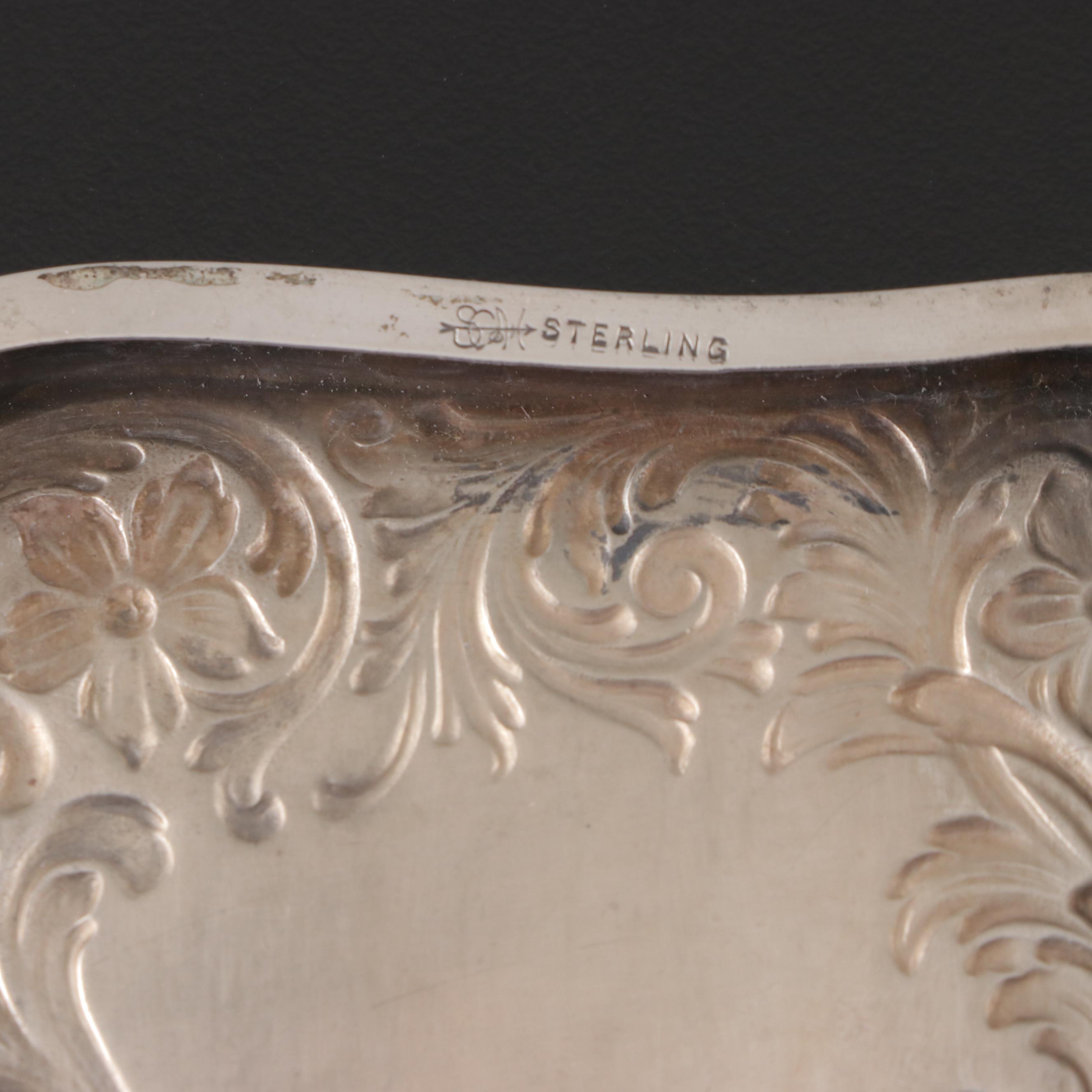 Schmitz, Moore & Co. Repoussé Sterling Silver Calling Card Wristlet