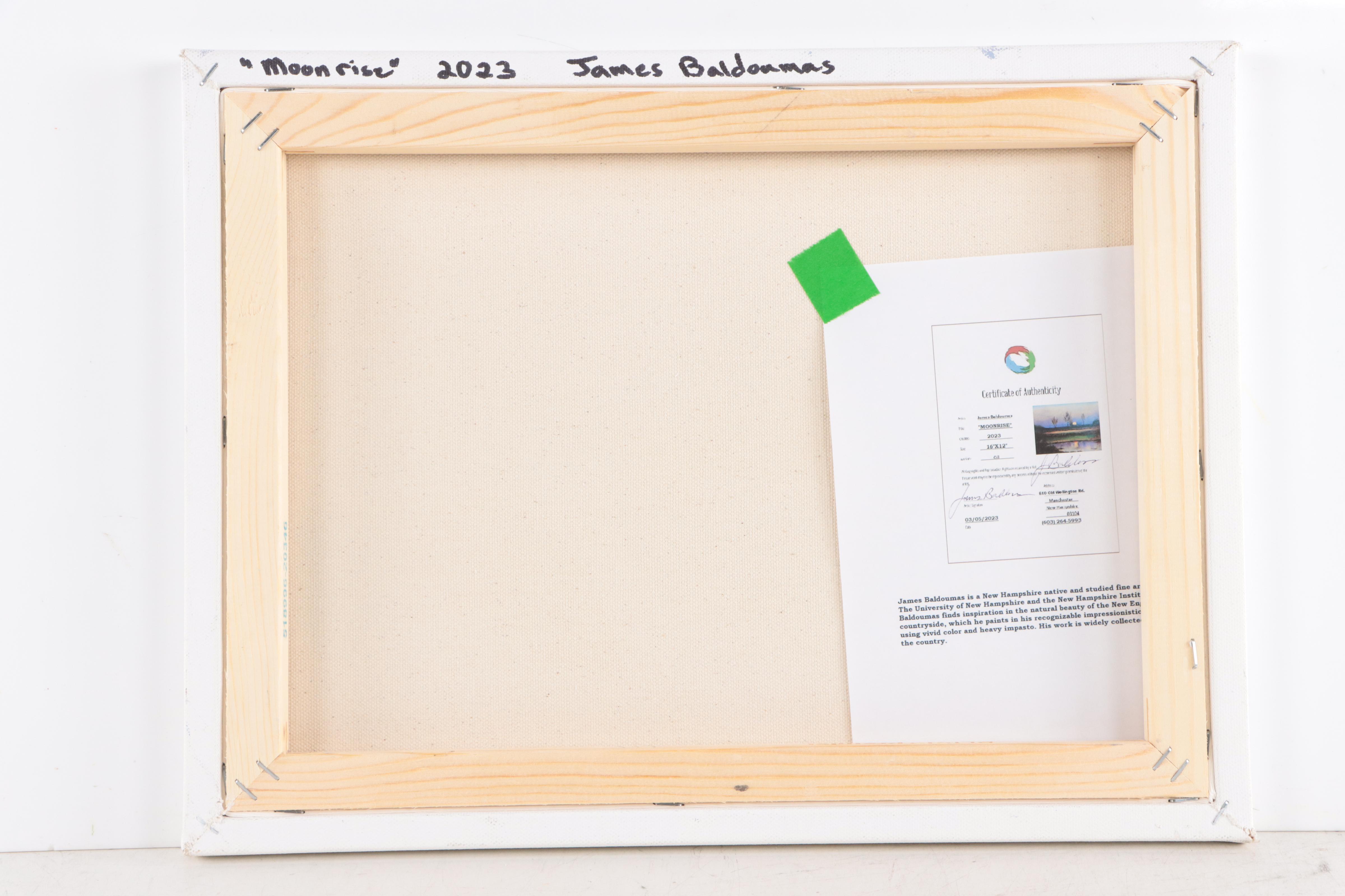 James Baldoumas Oil Painting "Moonrise," 2023