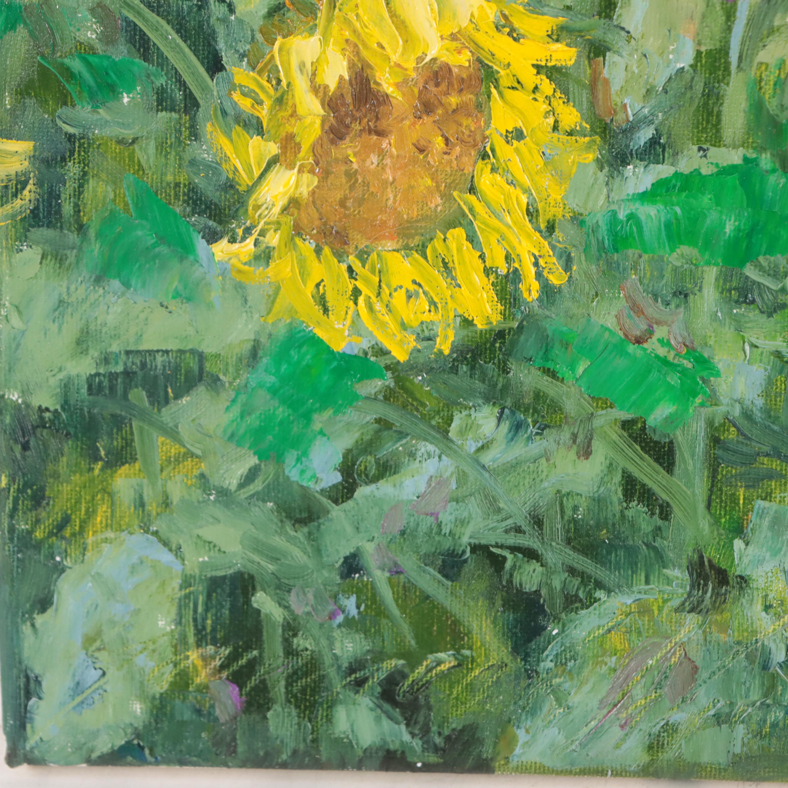 Garncarek Aleksander Oil Painting "Słoneczniki," 2023