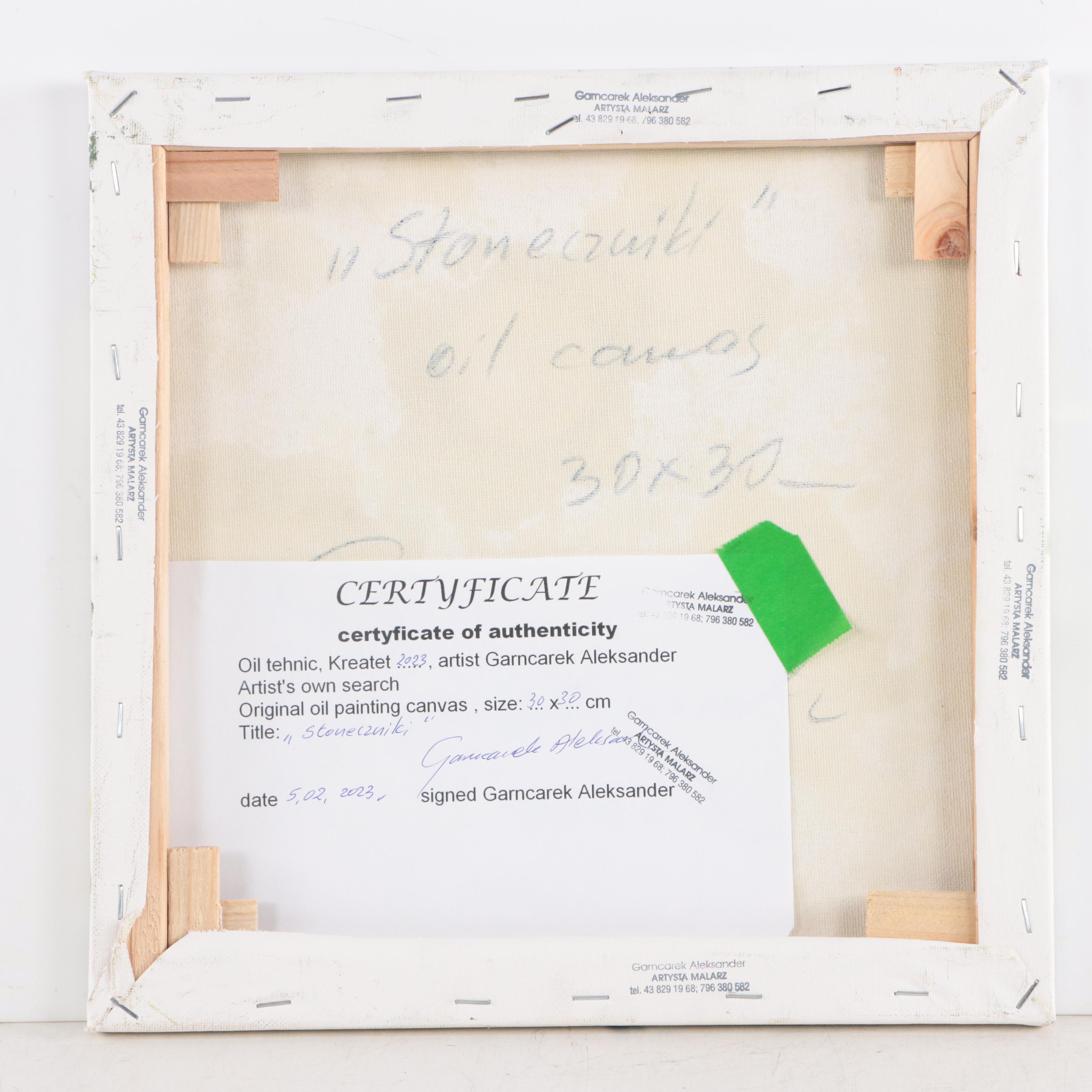 Garncarek Aleksander Oil Painting "Słoneczniki," 2023