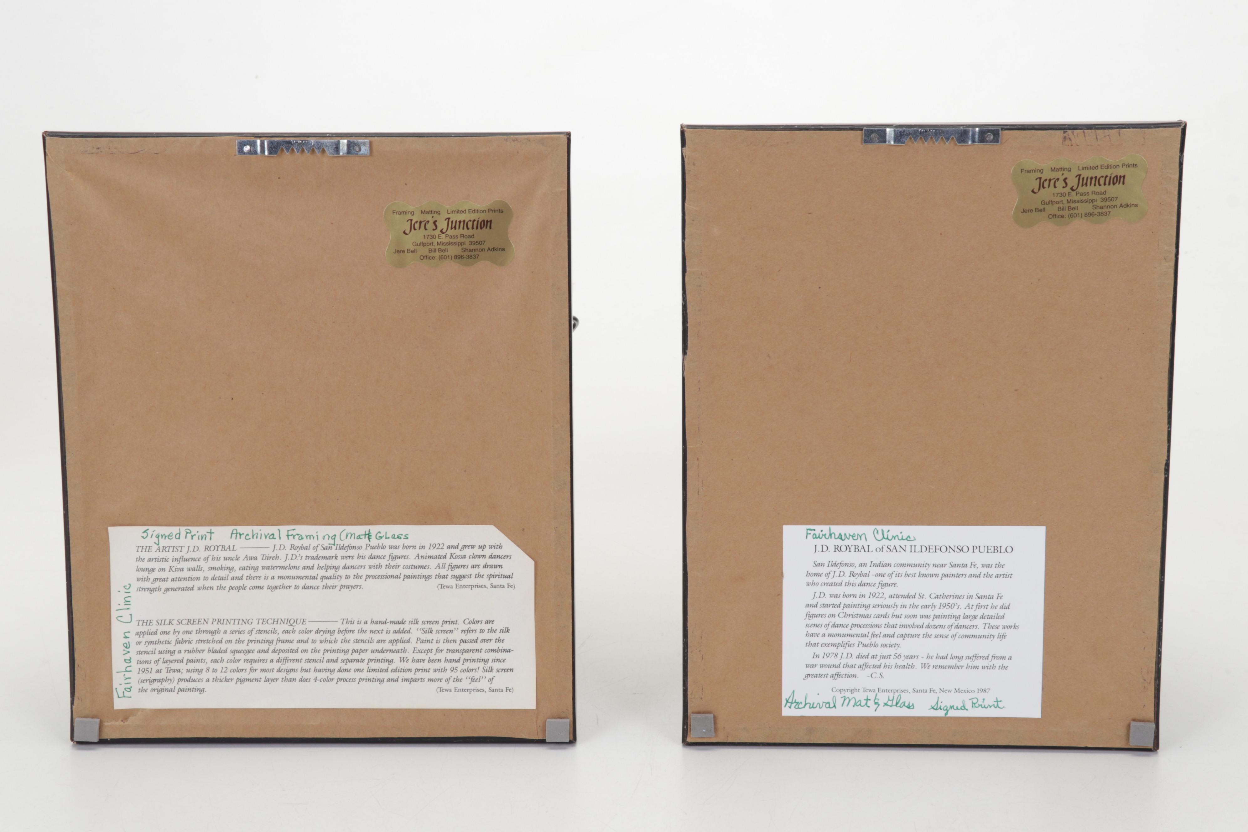 Serigraph and Offset Lithograph After José D. Roybal of Tewa Clowns