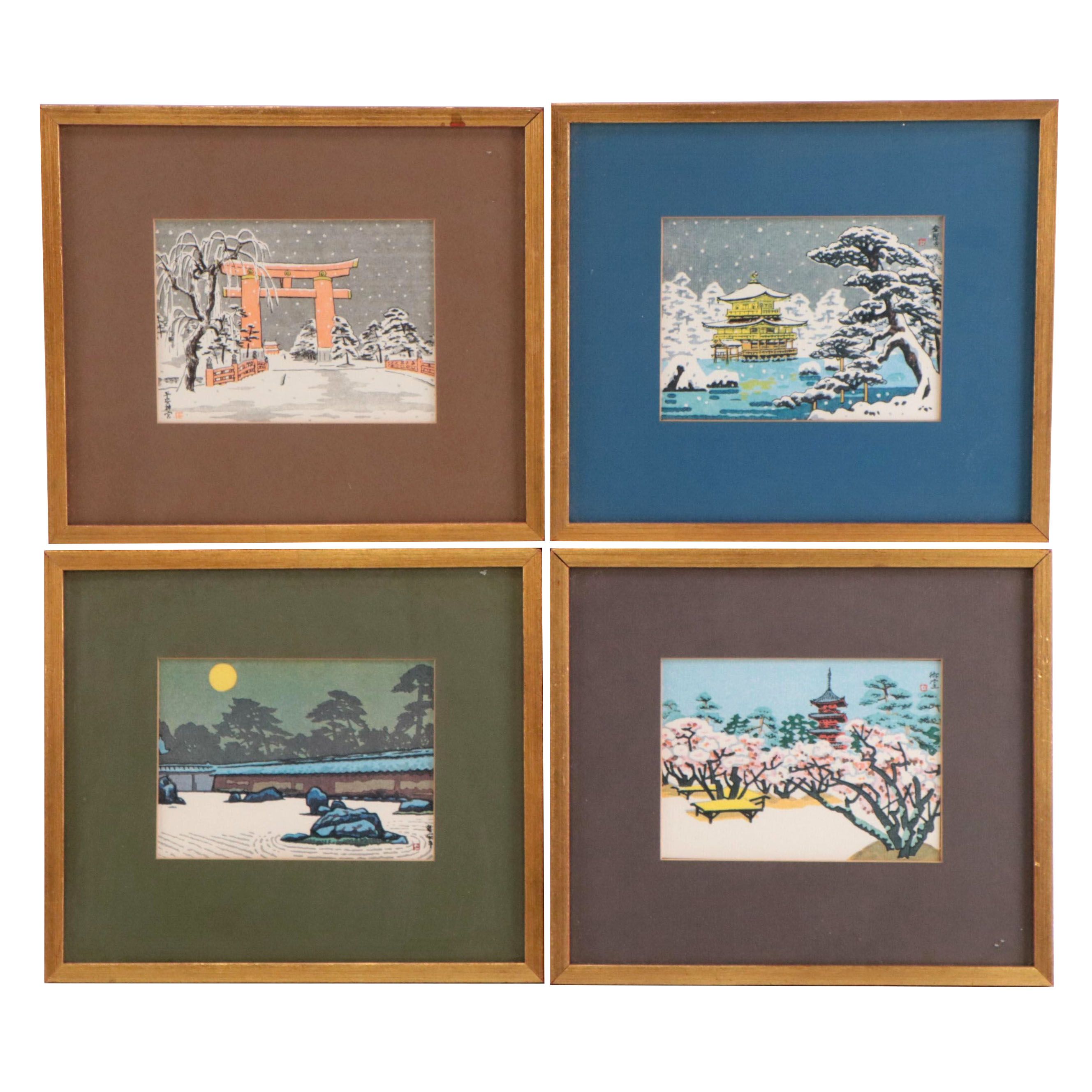 Offset Lithographs After Japanese Woodblock Postcards