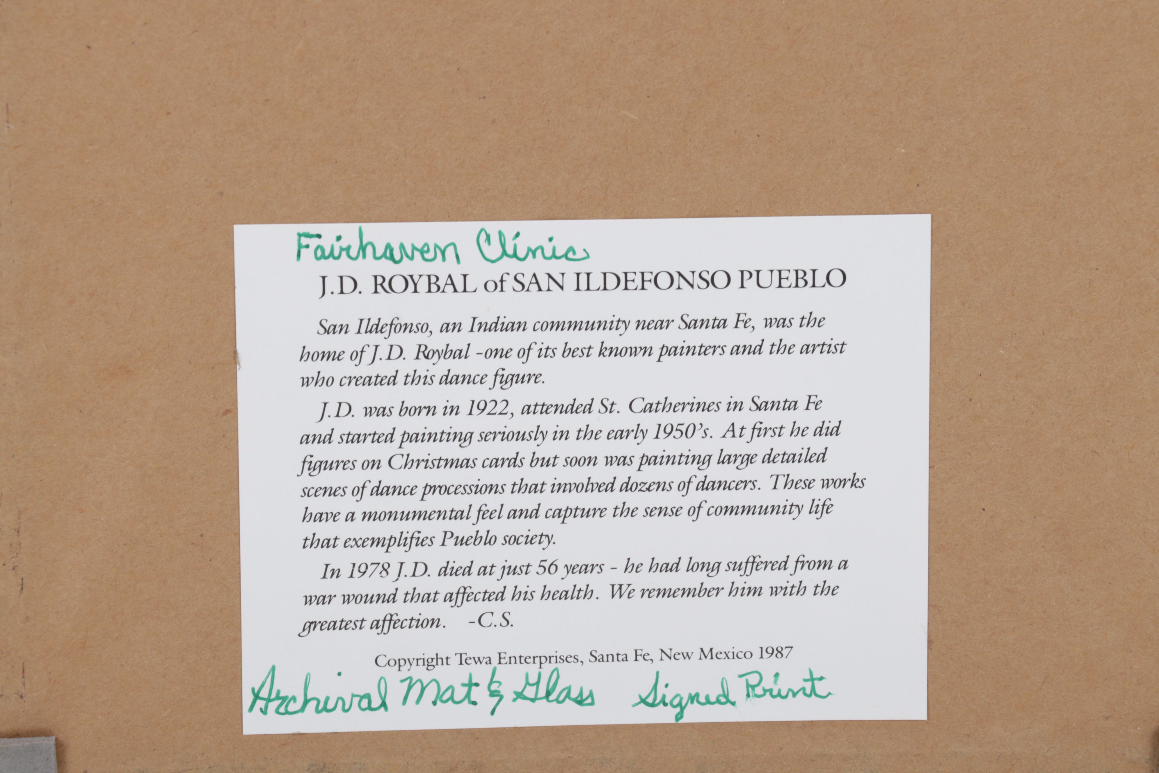 Serigraph and Offset Lithograph After José D. Roybal of Tewa Clowns