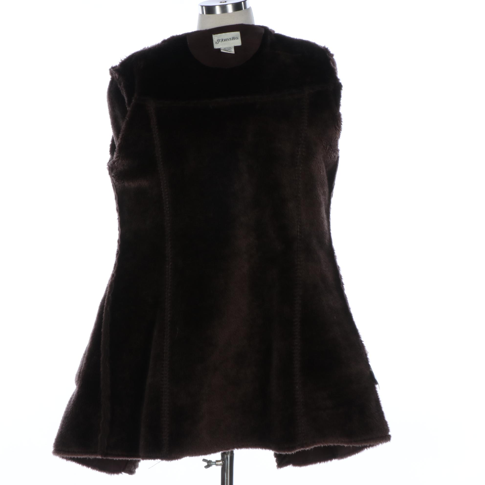 St. John's Bay Faux Shearling Coat