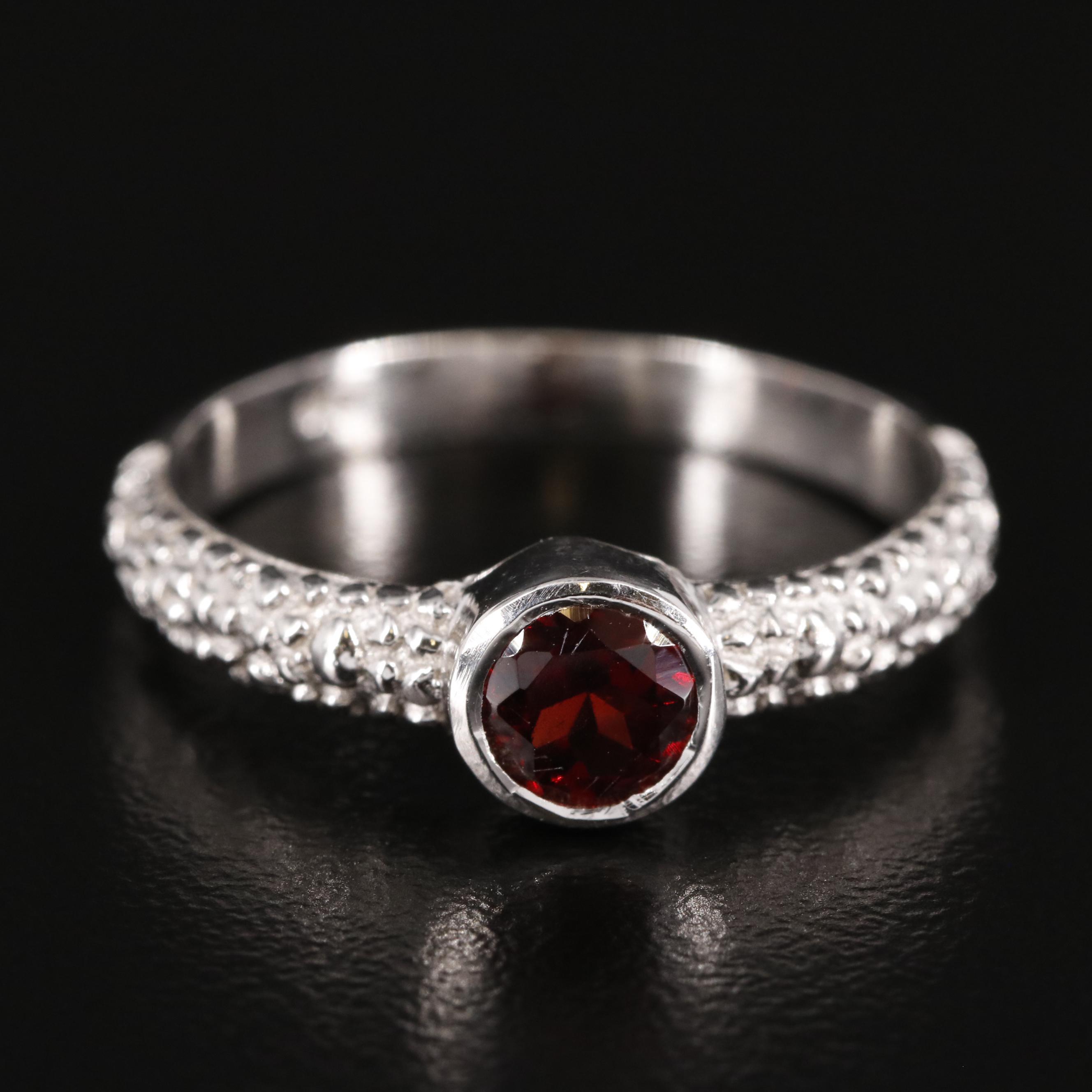 Sterling Garnet Ring