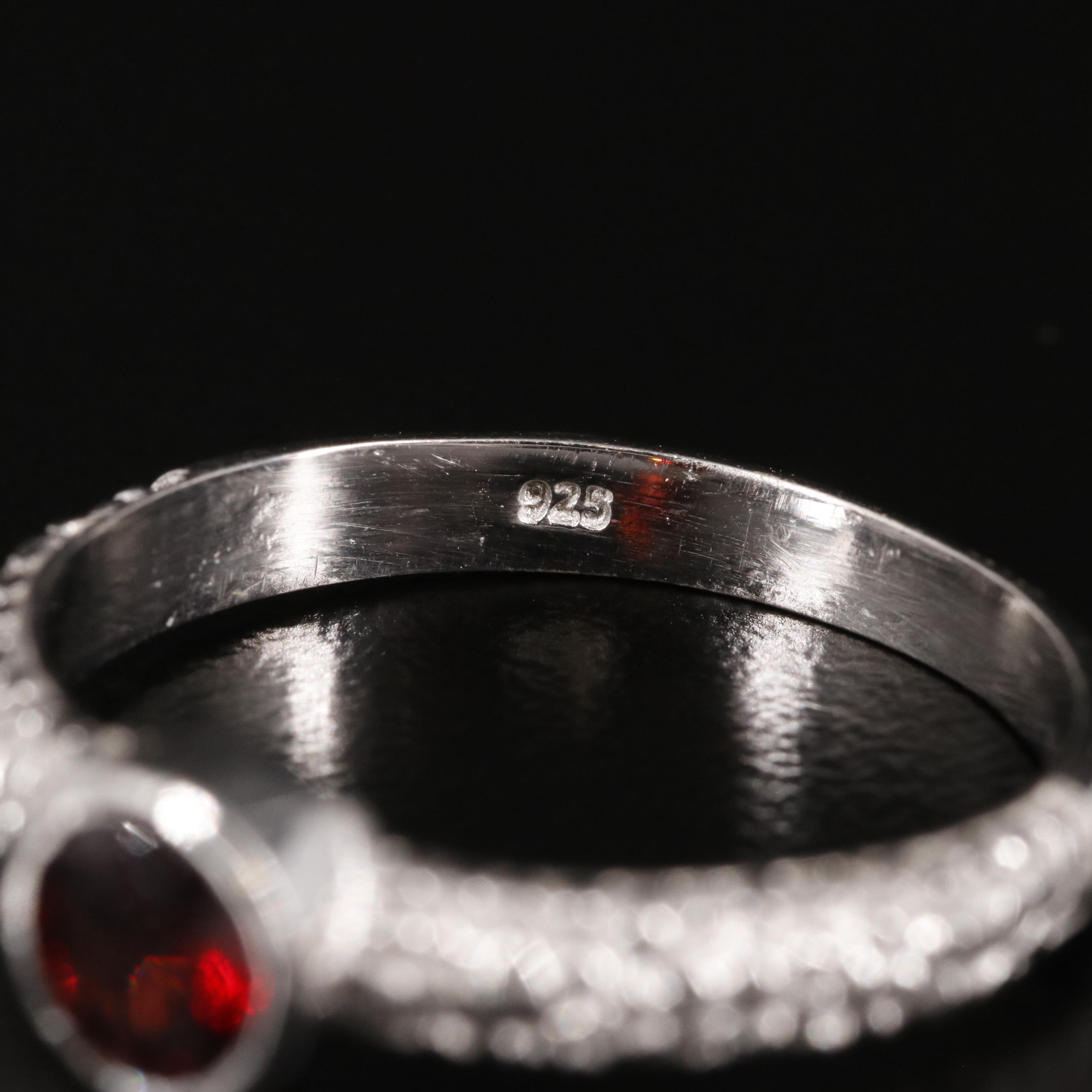 Sterling Garnet Ring