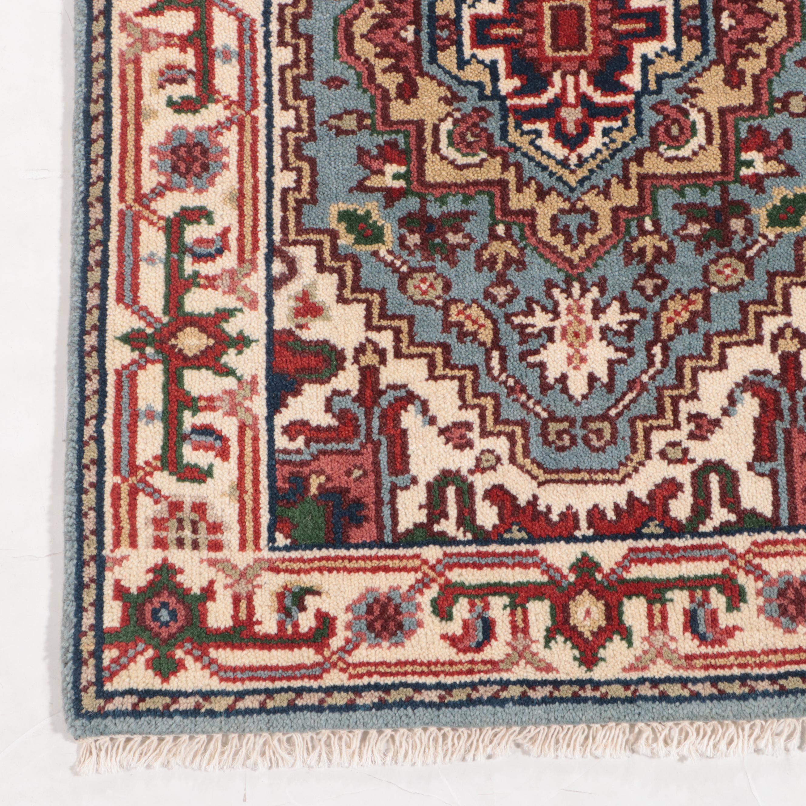 2'7 x 14'5 Hand-Knotted Indo-Persian Heriz Serapi Carpet Runner