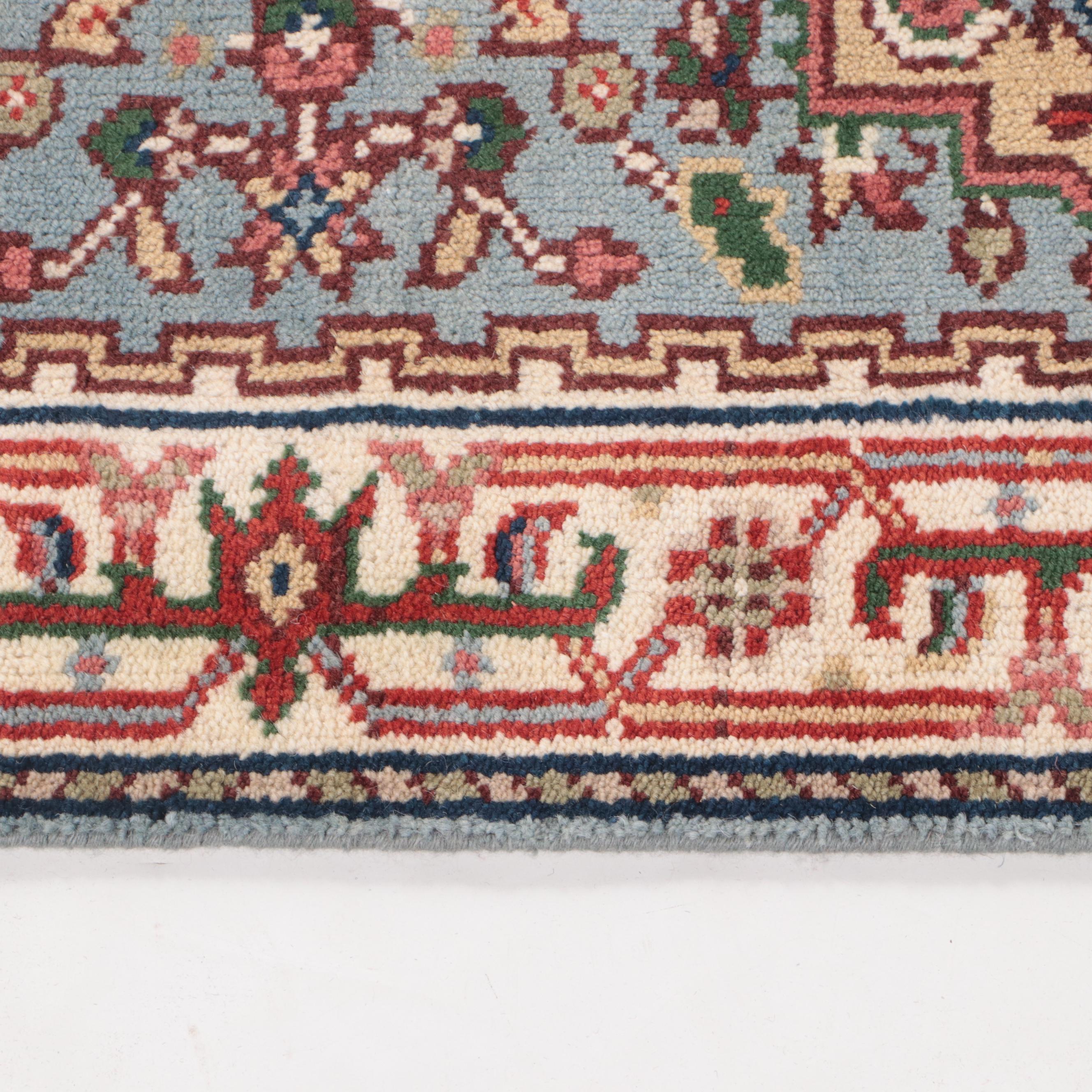 2'7 x 14'5 Hand-Knotted Indo-Persian Heriz Serapi Carpet Runner