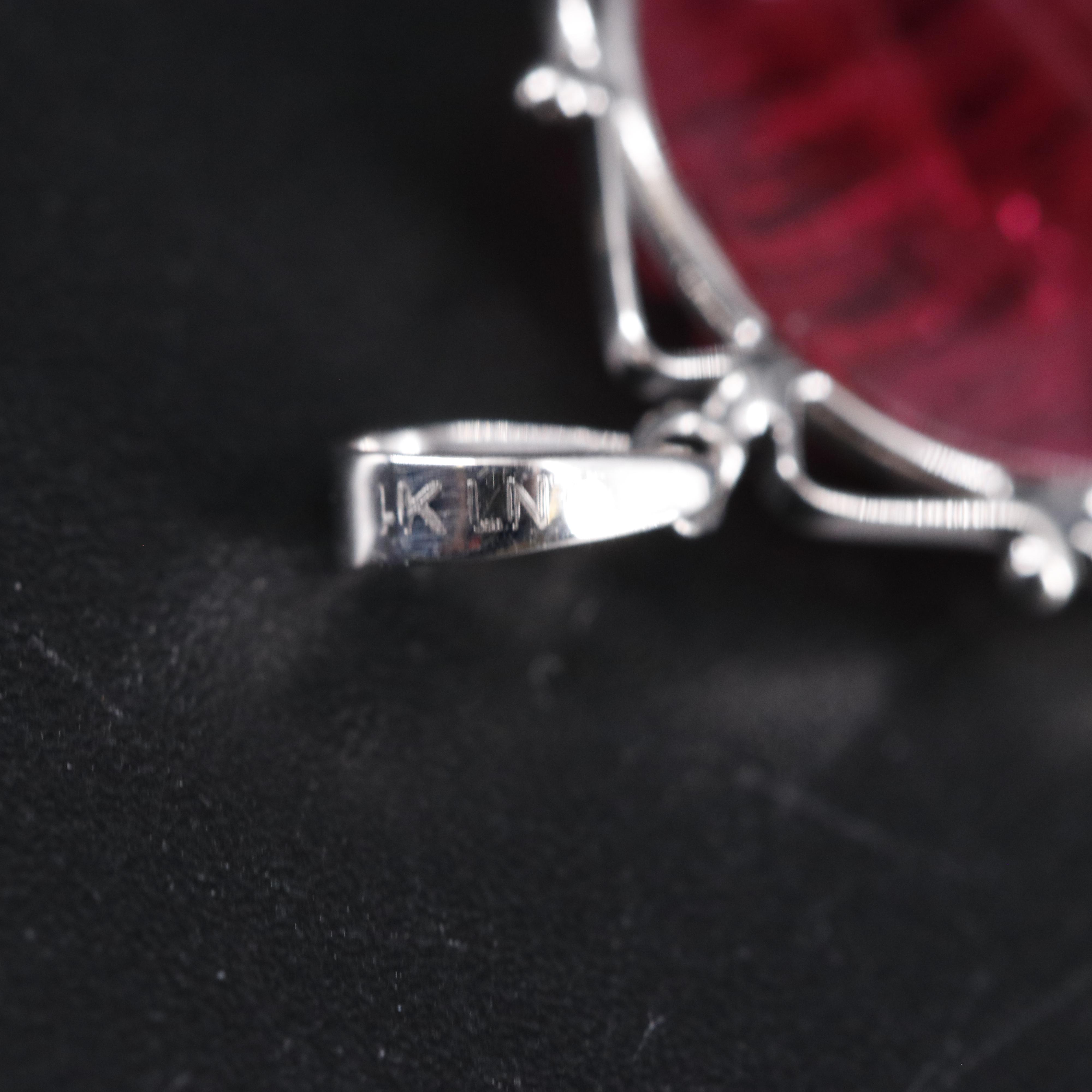 14K Pink Tourmaline Pendant