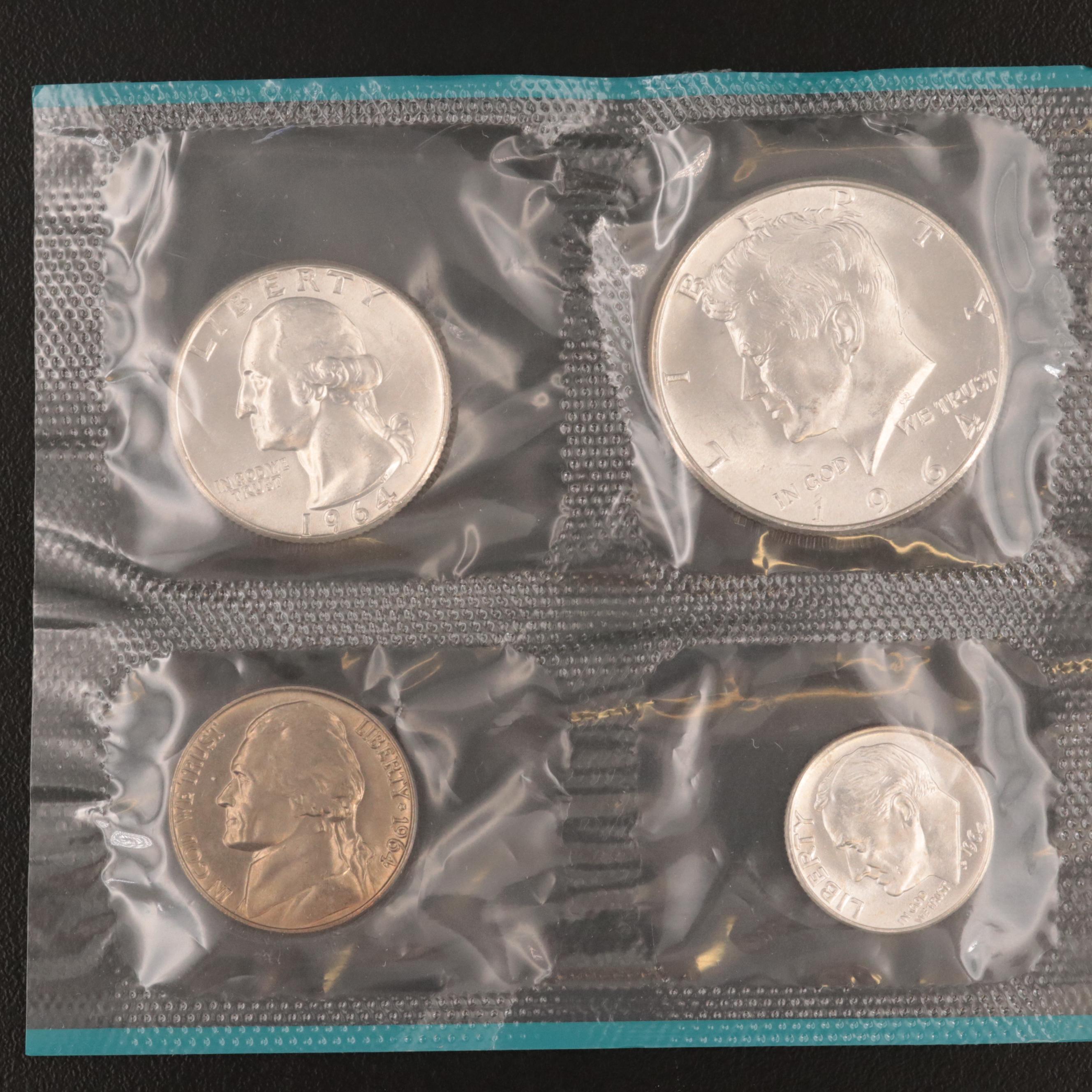 Three 1964 U.S. Mint Uncirculated Sets