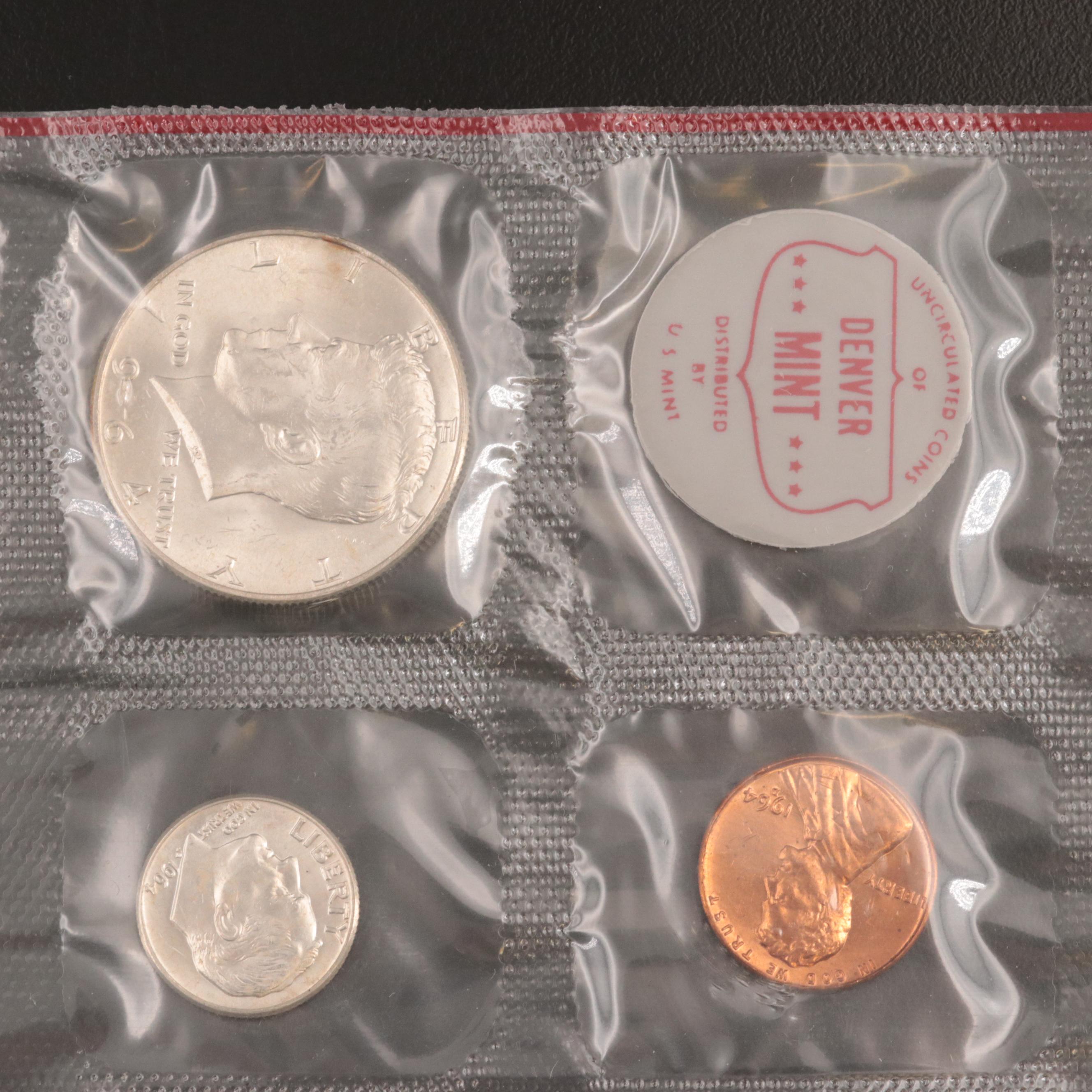 Three 1964 U.S. Mint Uncirculated Sets