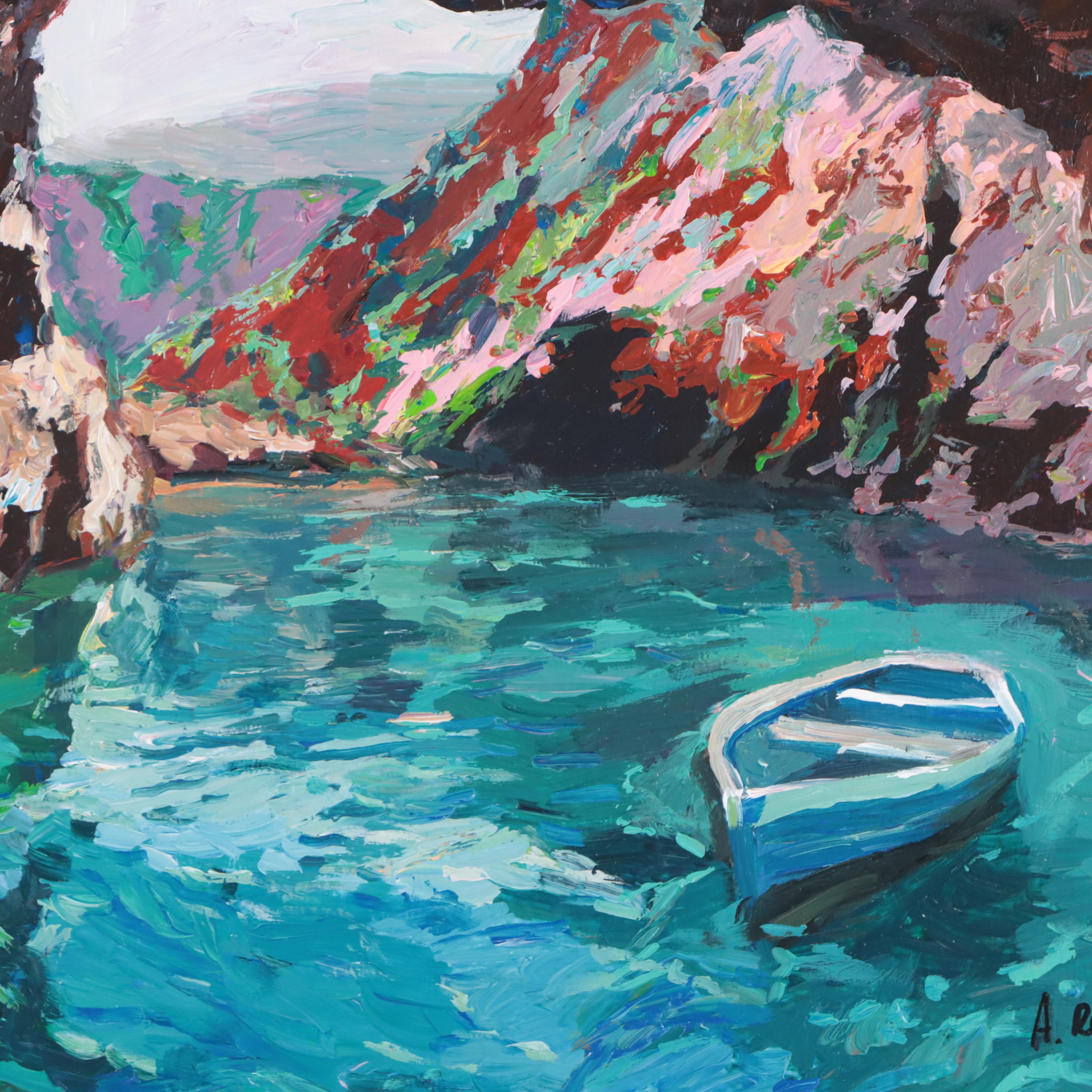 Agnes Rey Oil Painting "Sea Cave," 2022