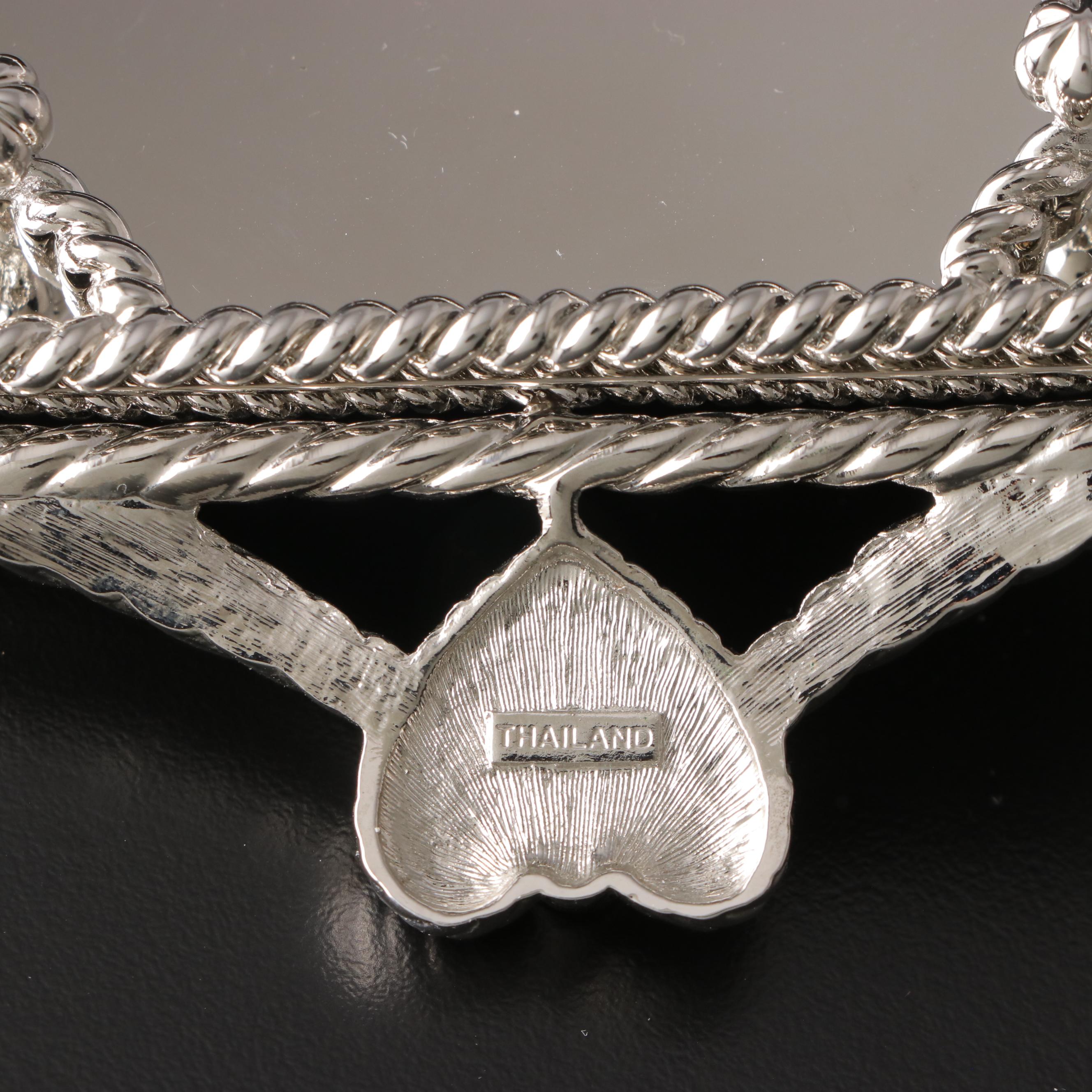 Judith Ripka Embellished Silvered Metal Vanity Tray