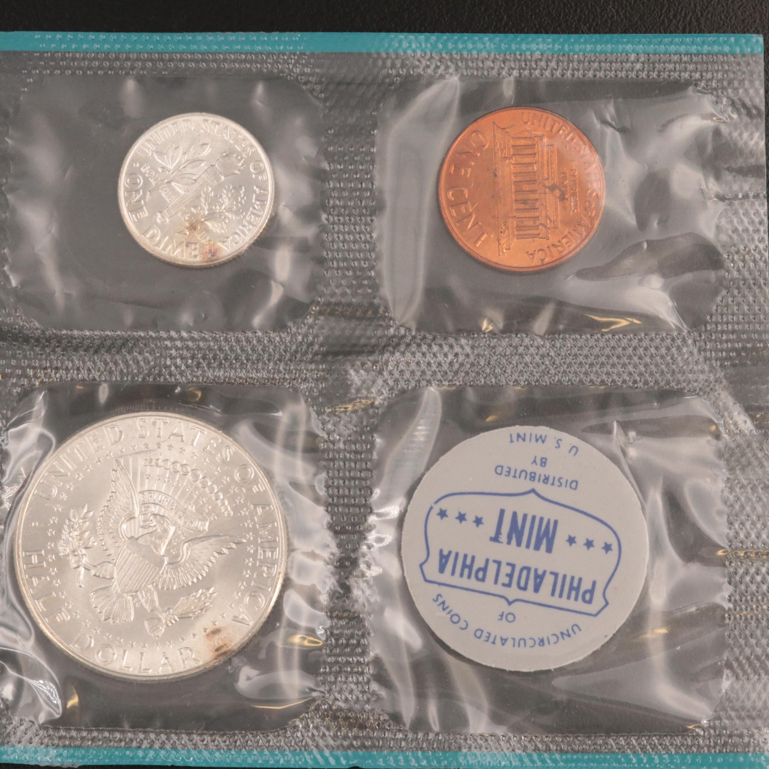 Three 1964 U.S. Mint Uncirculated Sets