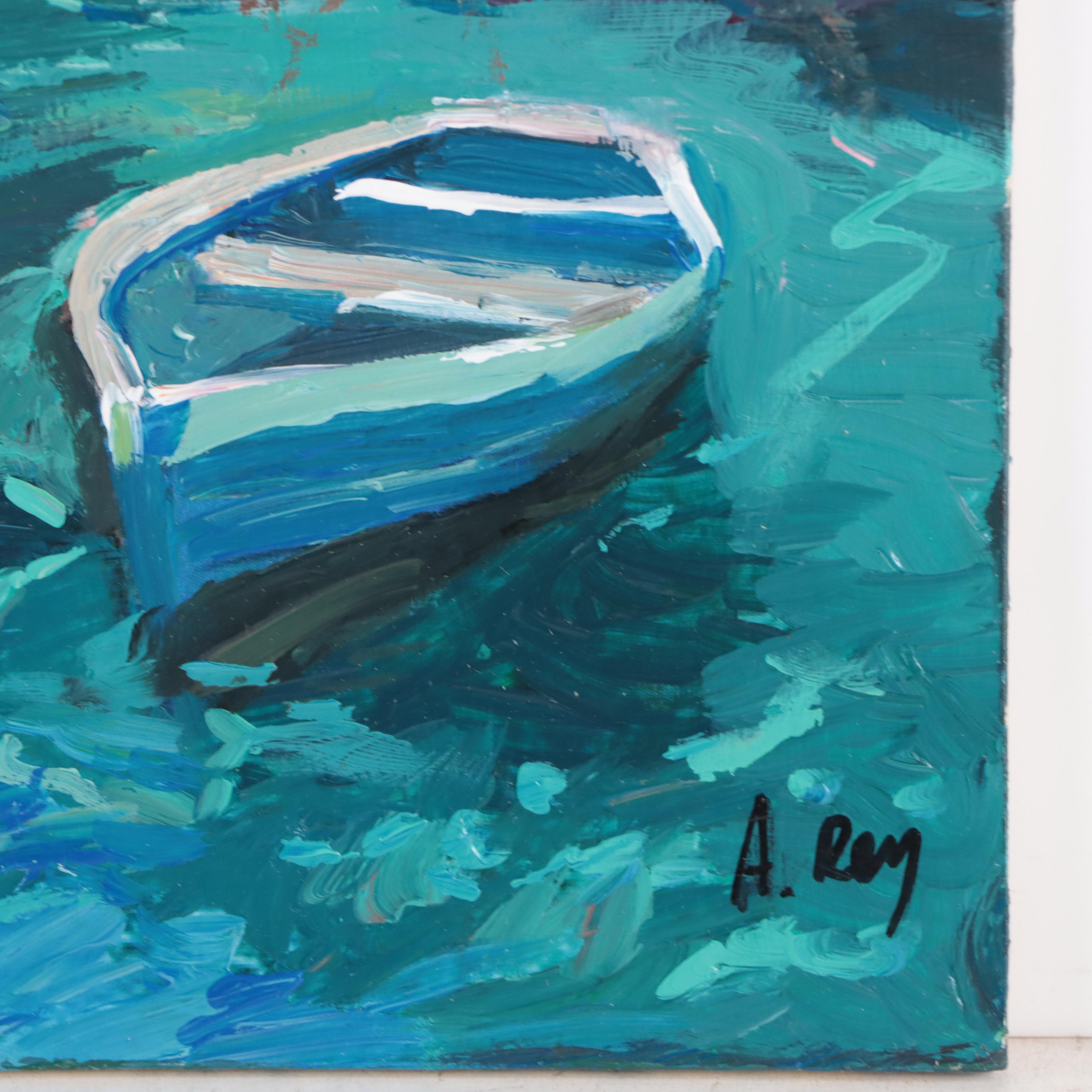 Agnes Rey Oil Painting "Sea Cave," 2022