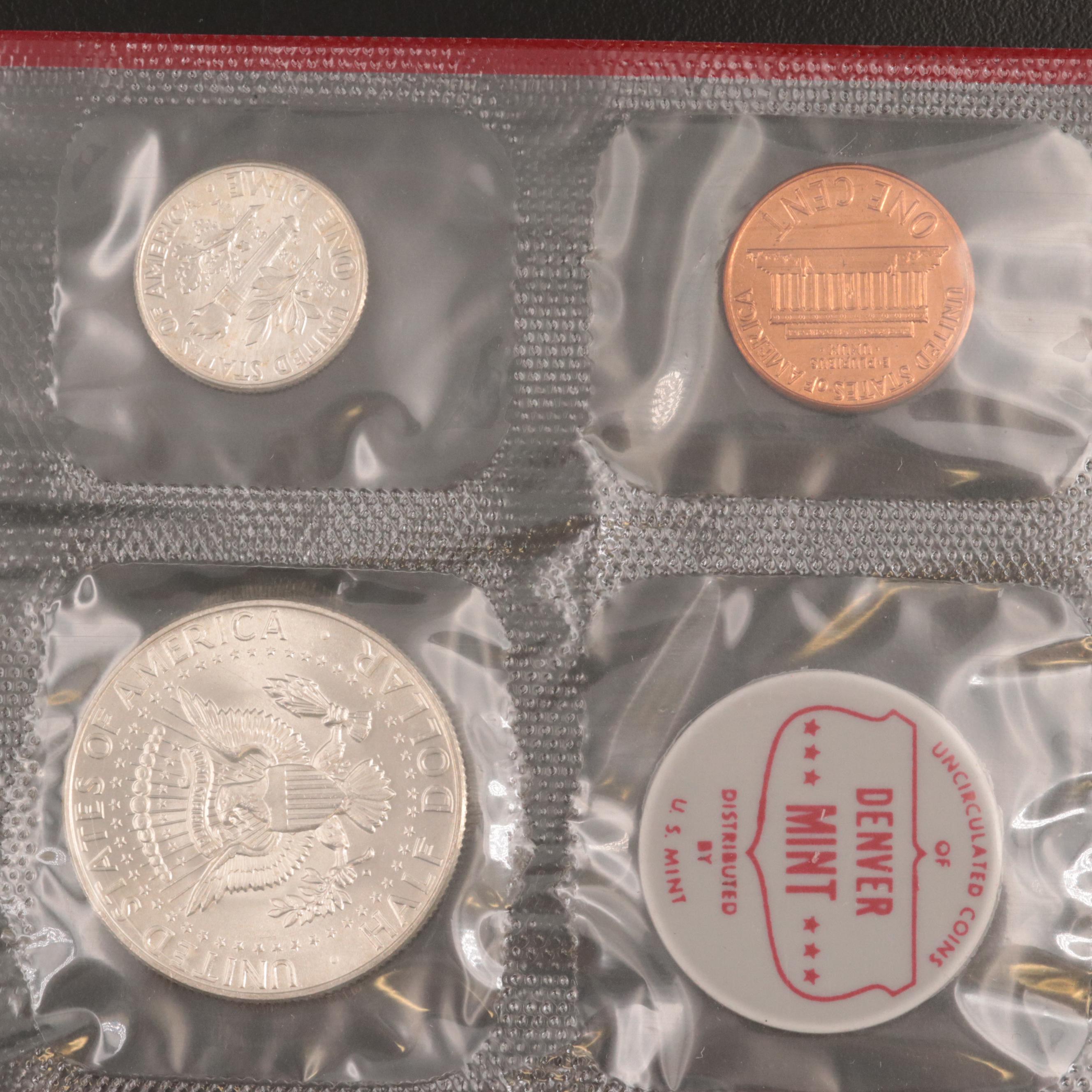 Three 1964 U.S. Mint Uncirculated Sets