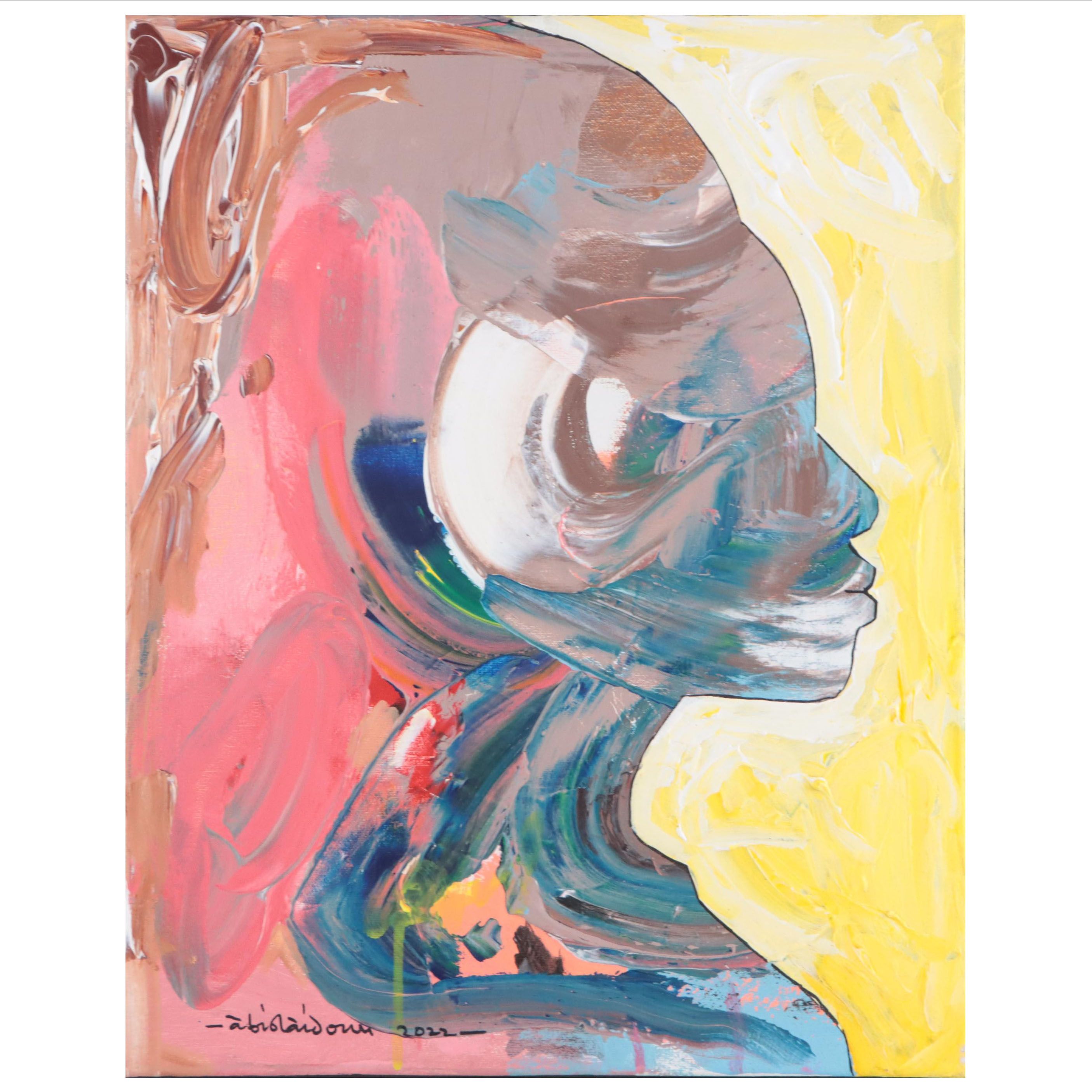 Abiola Idowu Acrylic Painting "My Life," 2023