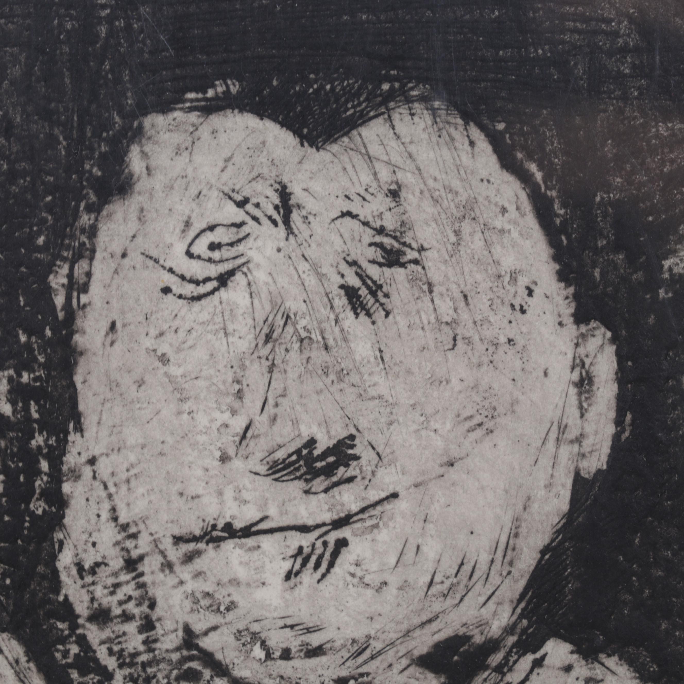 Sidney Chafetz Etching With Aquatint "Commencement," 1964