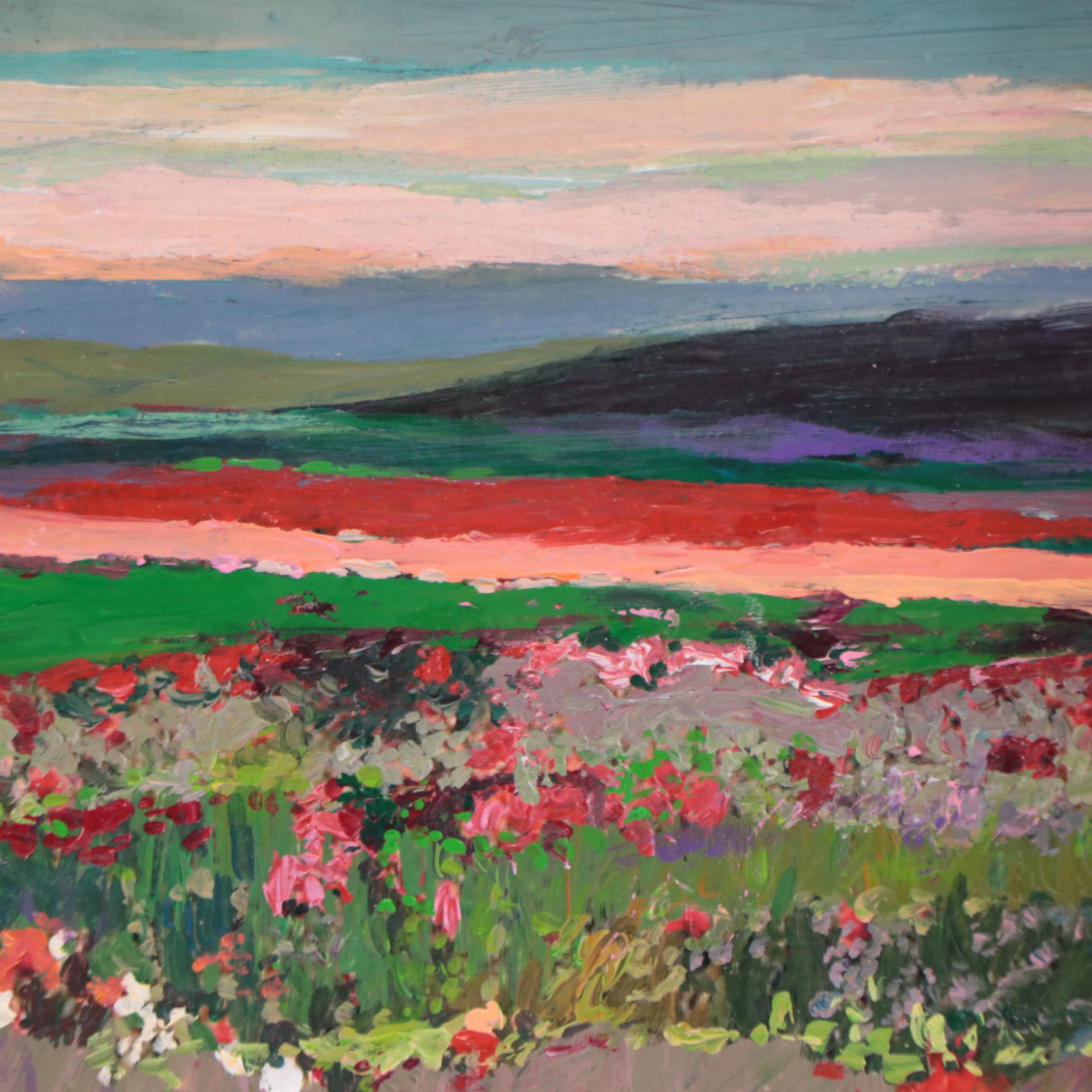 Agnes Rey Oil Painting "The Farm," 2022