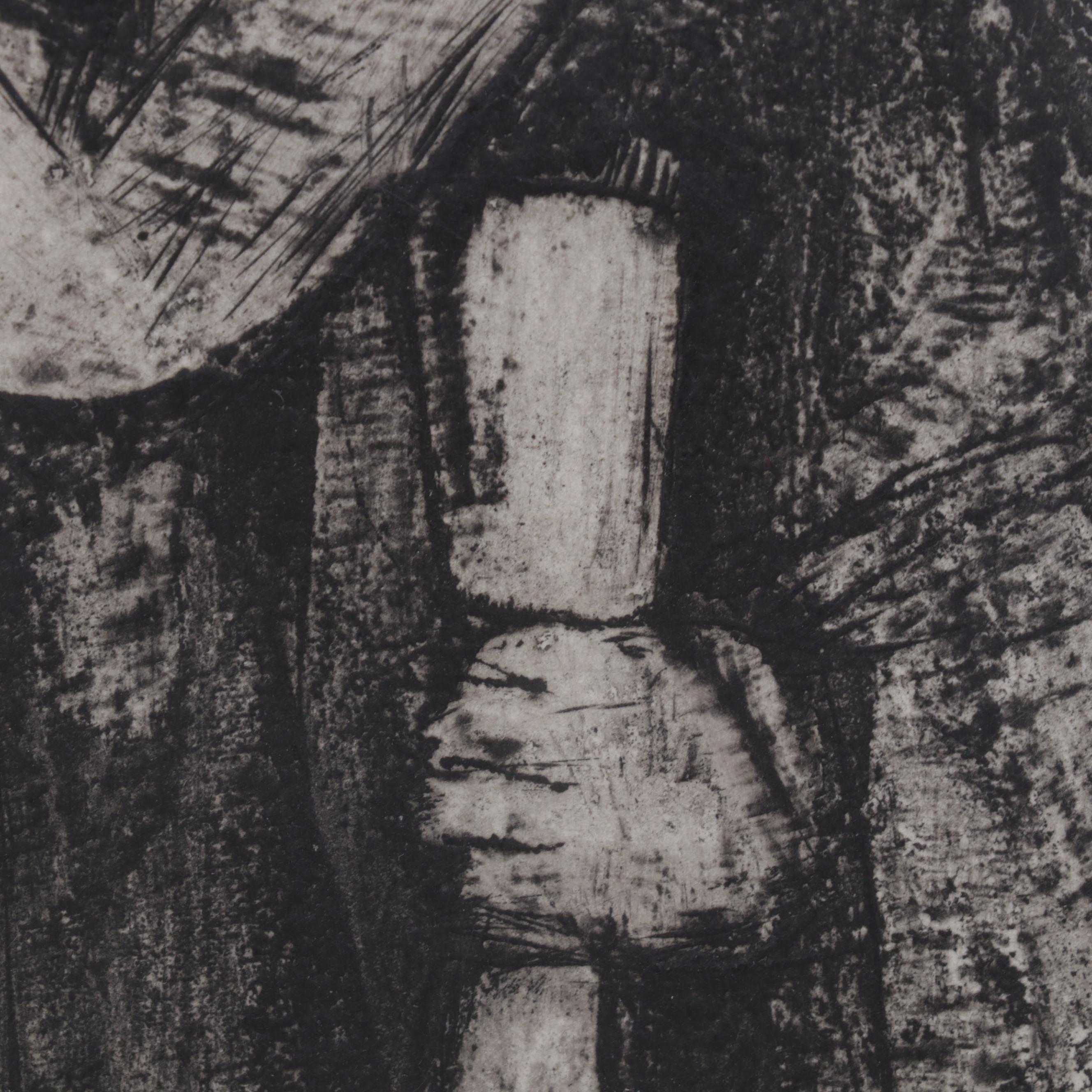 Sidney Chafetz Etching With Aquatint "Commencement," 1964