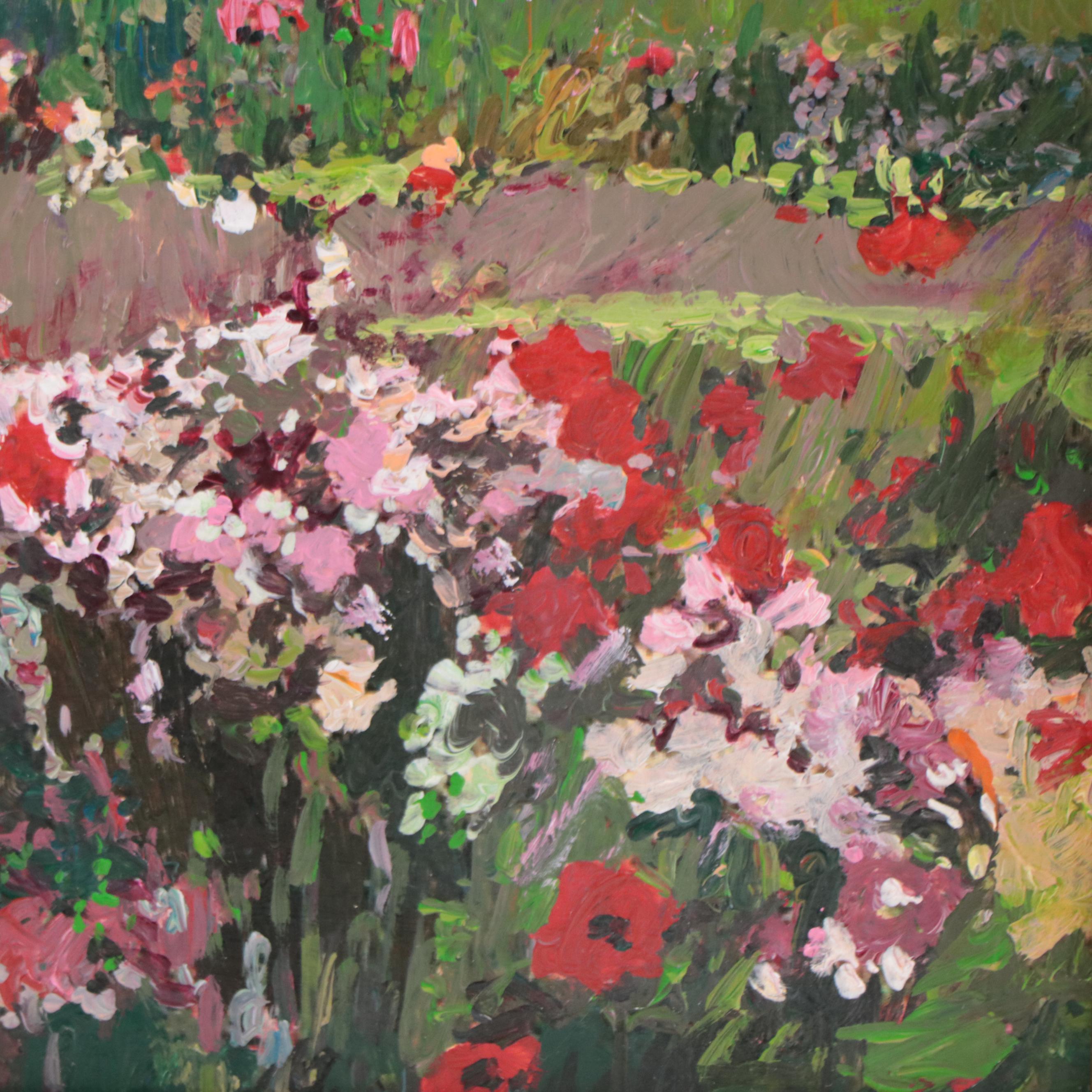 Agnes Rey Oil Painting "The Farm," 2022