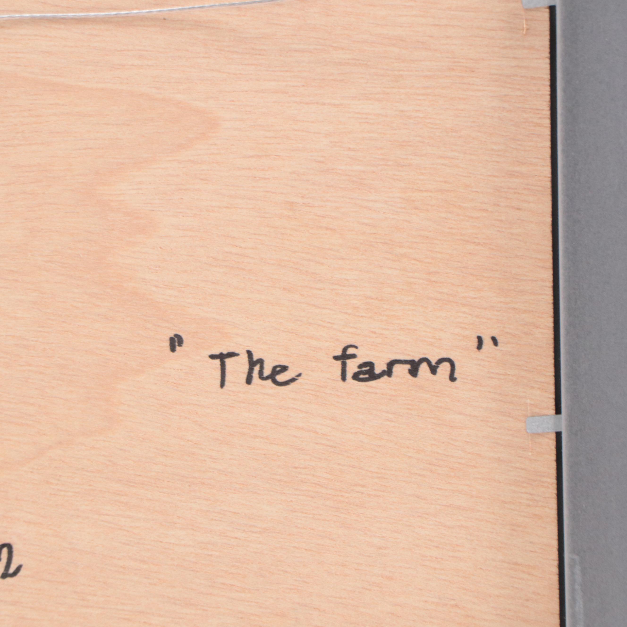 Agnes Rey Oil Painting "The Farm," 2022