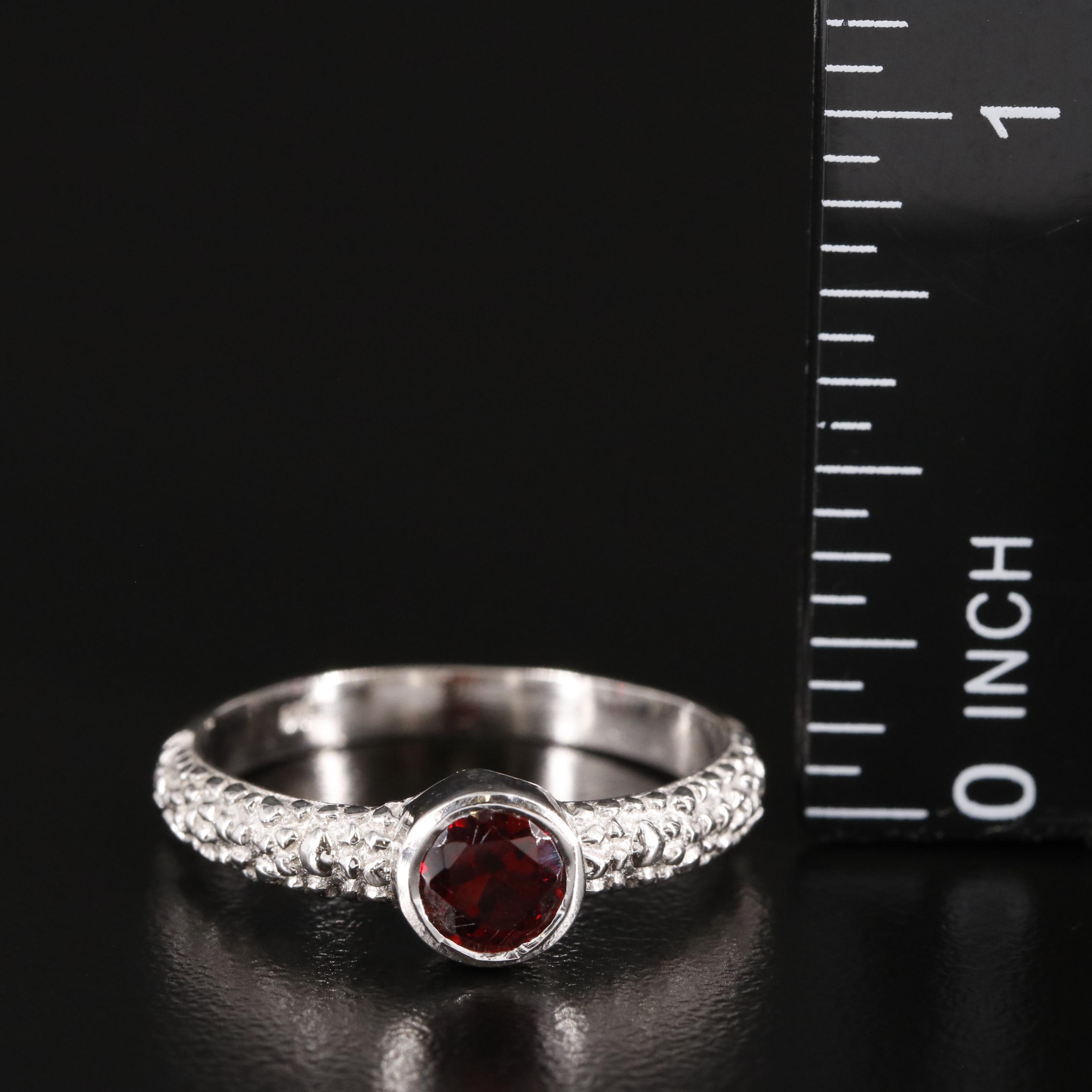 Sterling Garnet Ring