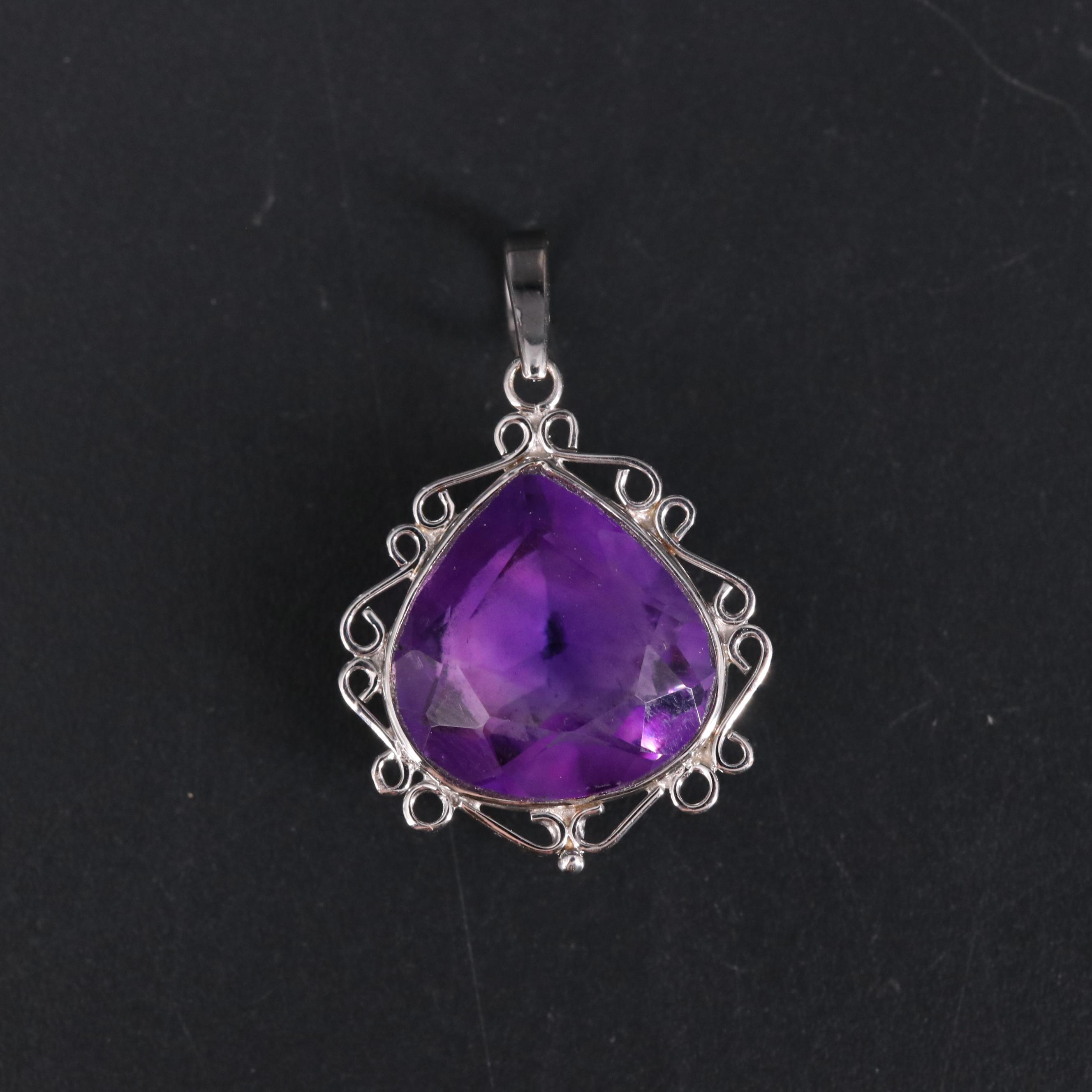 14K Amethyst Pendant