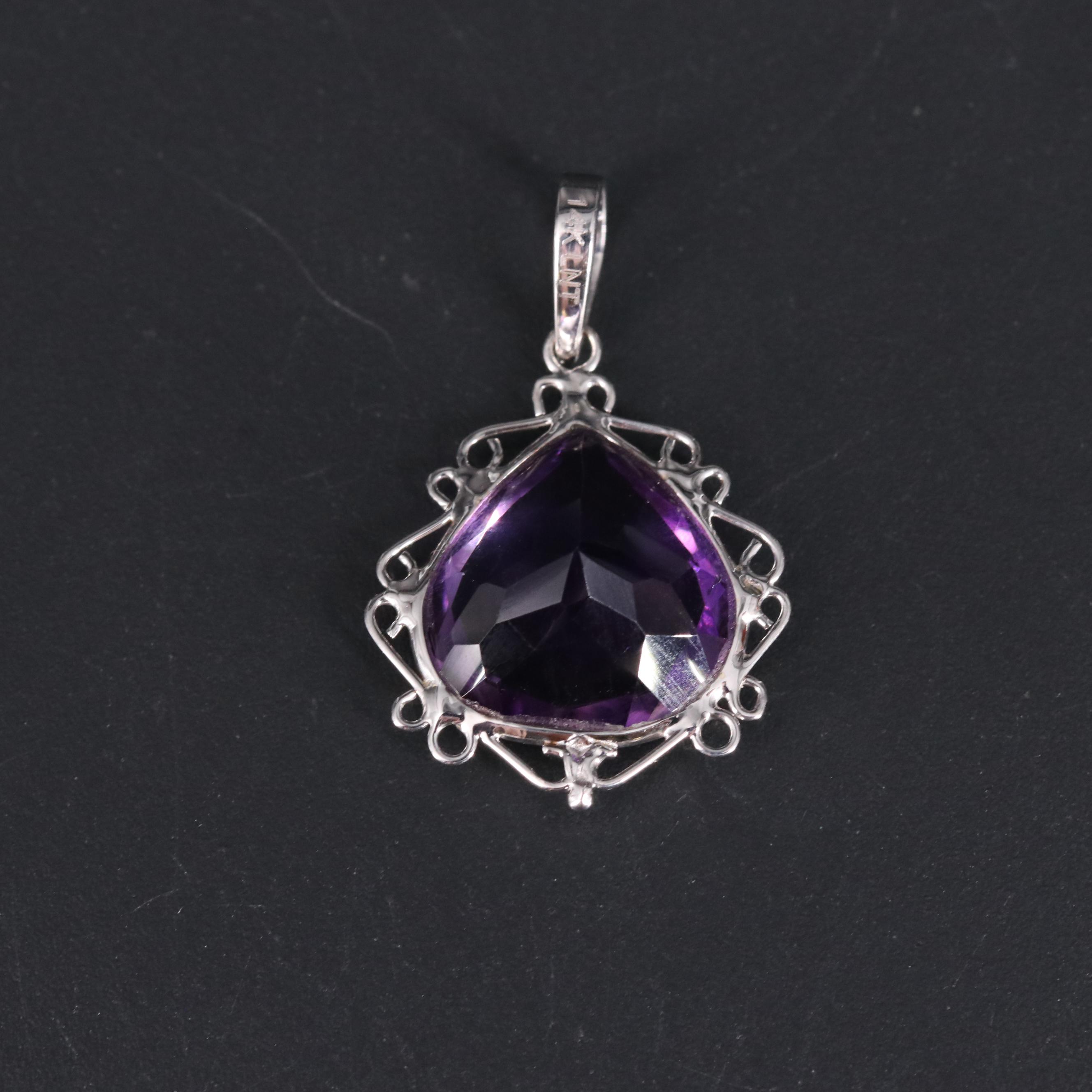 14K Amethyst Pendant