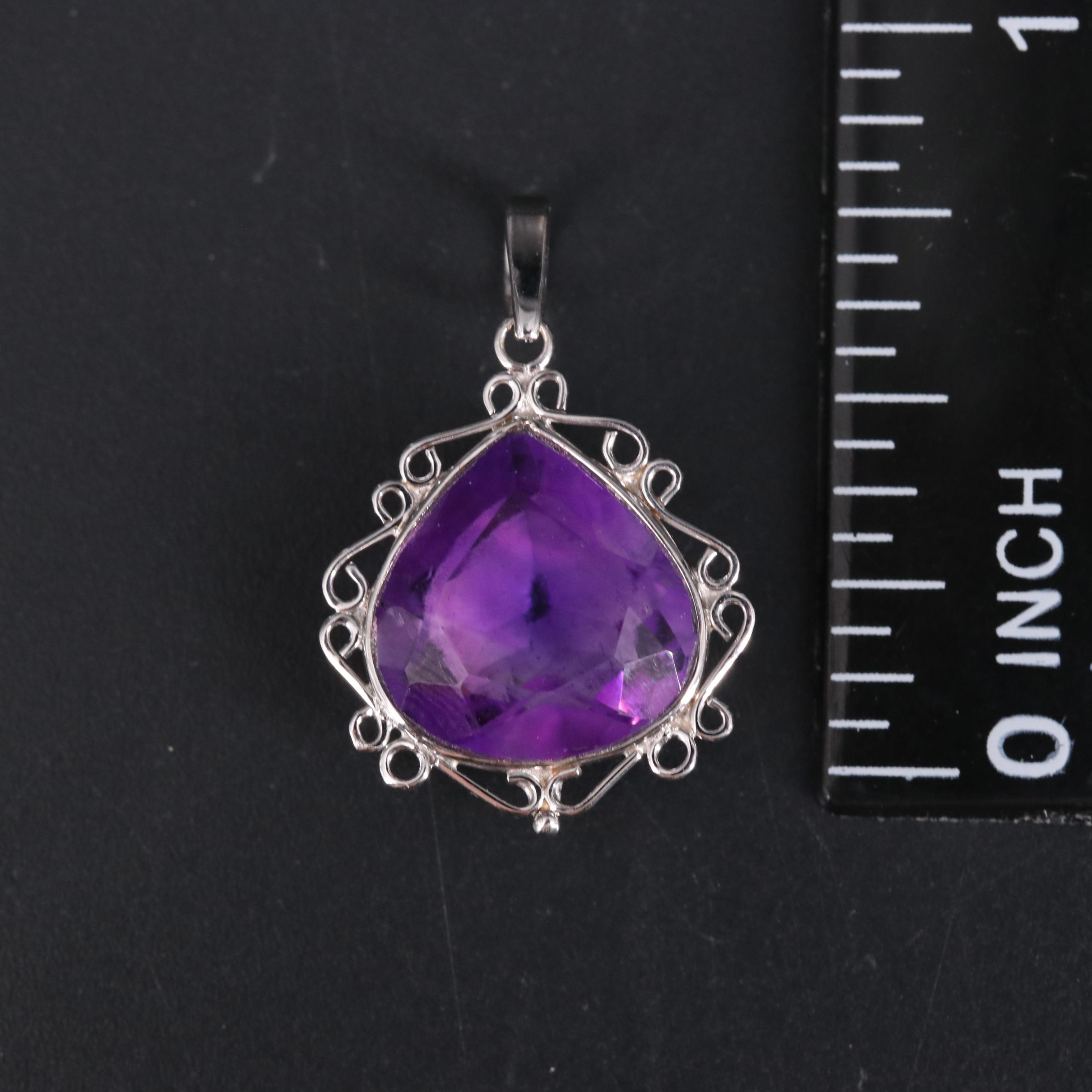 14K Amethyst Pendant