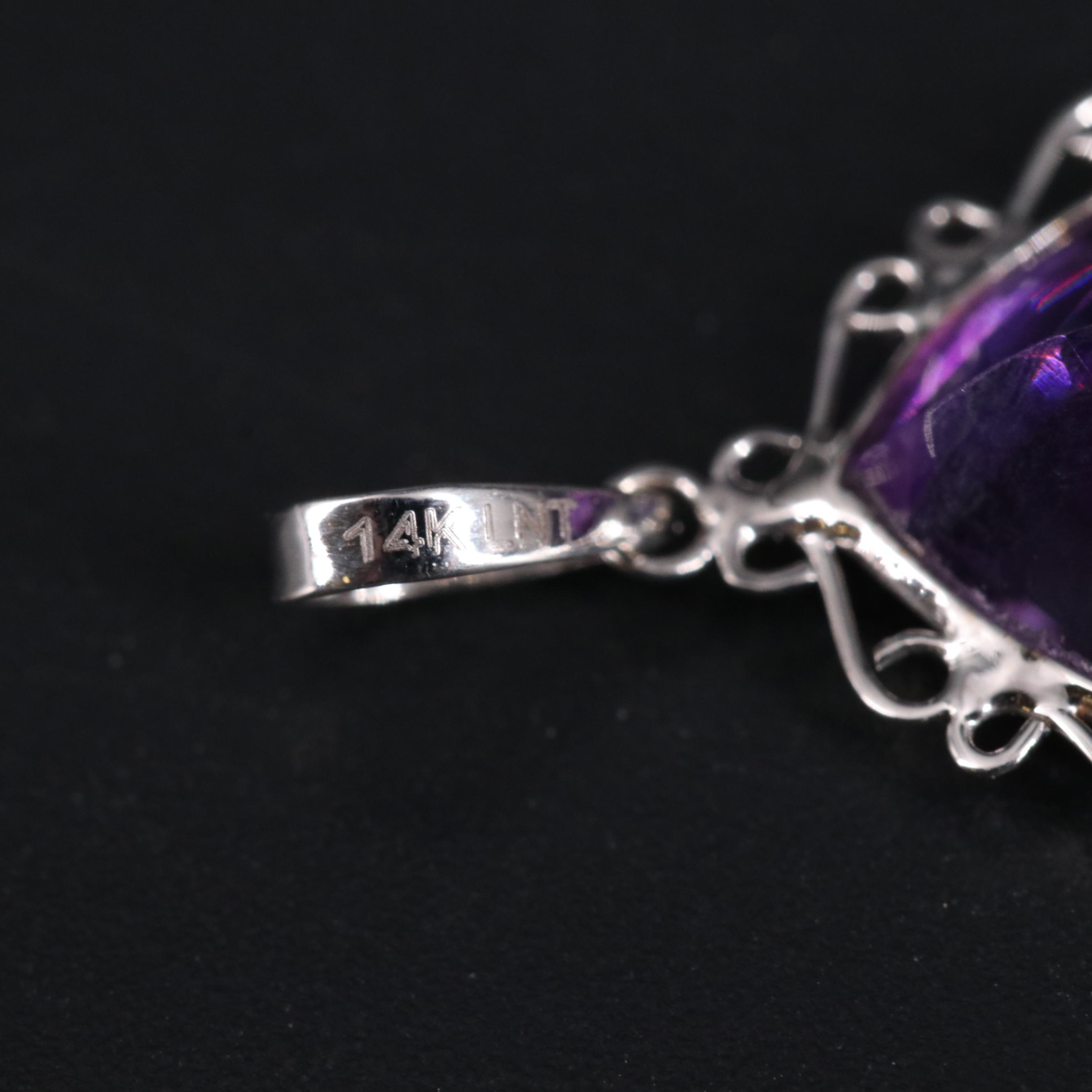 14K Amethyst Pendant