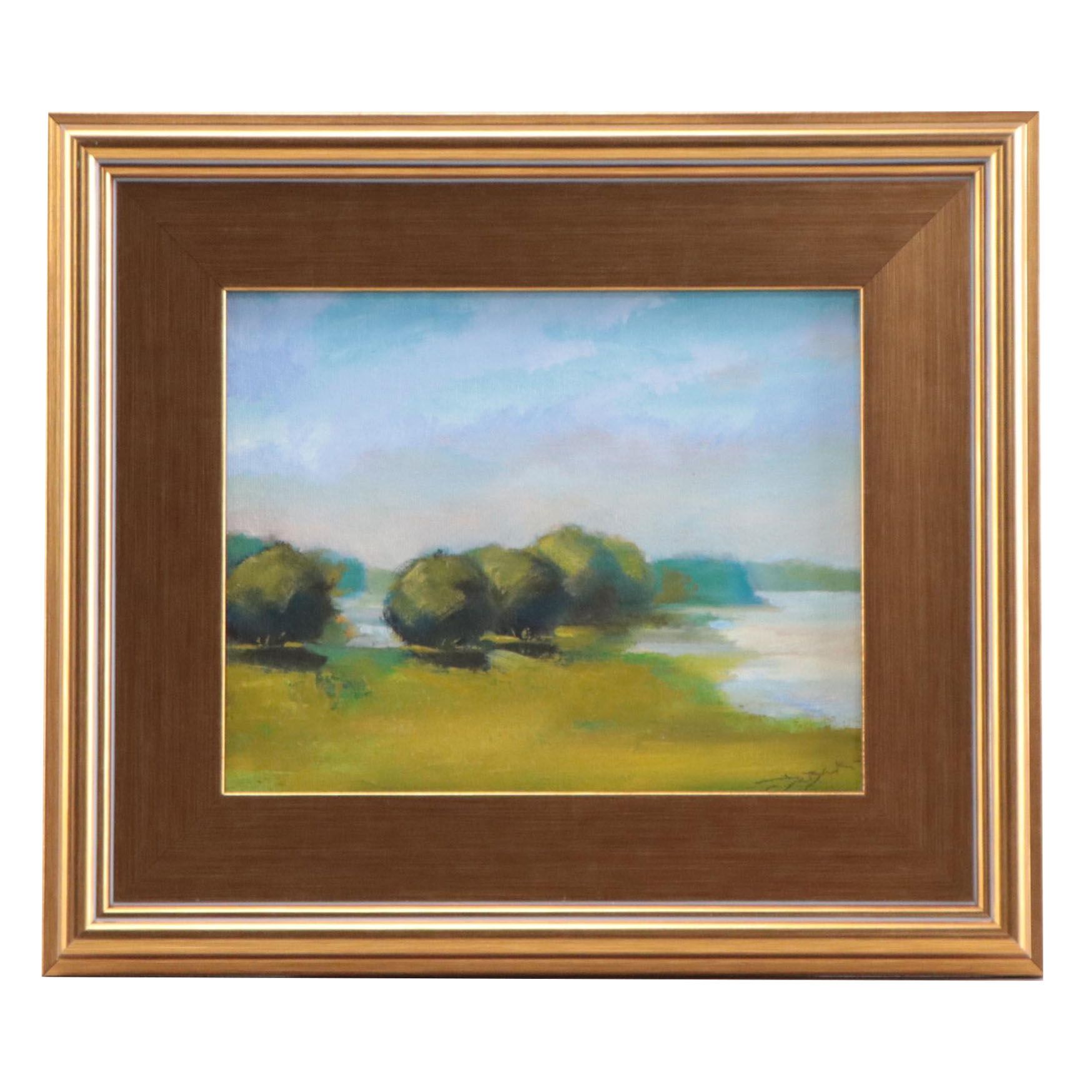 Vova DeBak Pastoral Landscape Oil Painting 21st Century