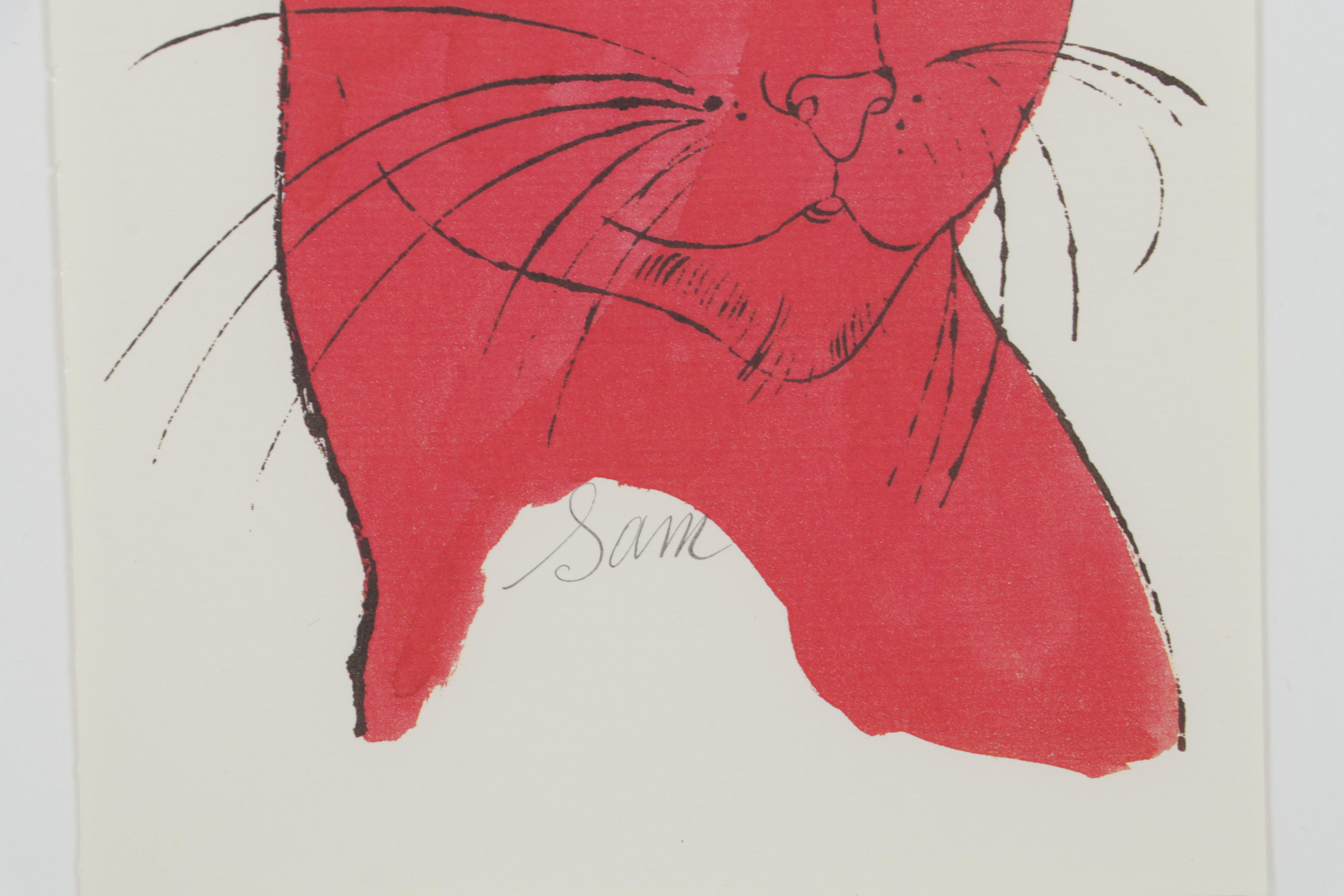 Offset Lithograph After Andy Warhol From "25 Cats Name Sam and One Blue Pussy"