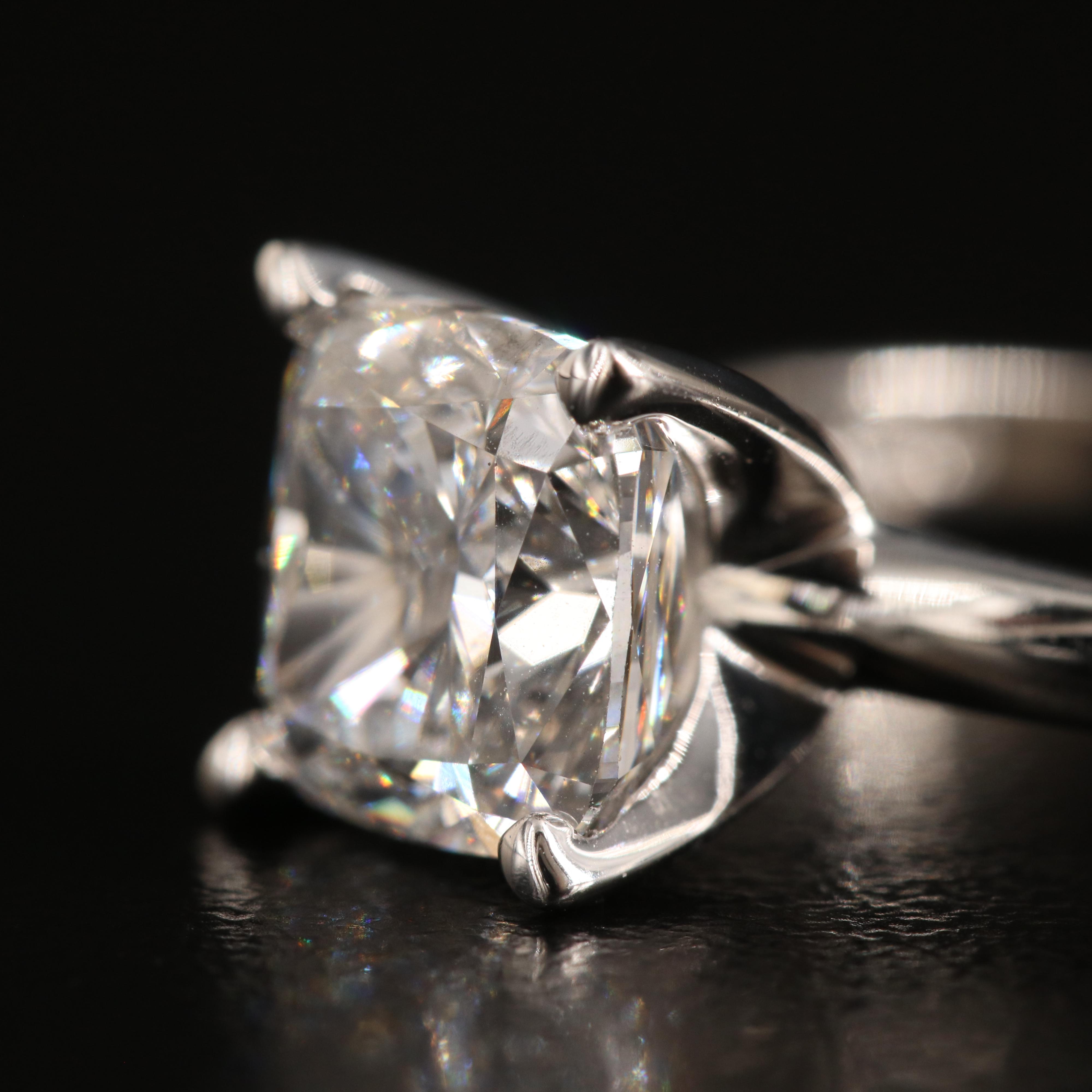 14K 3.04 CT Lab Grown Diamond Solitaire Ring