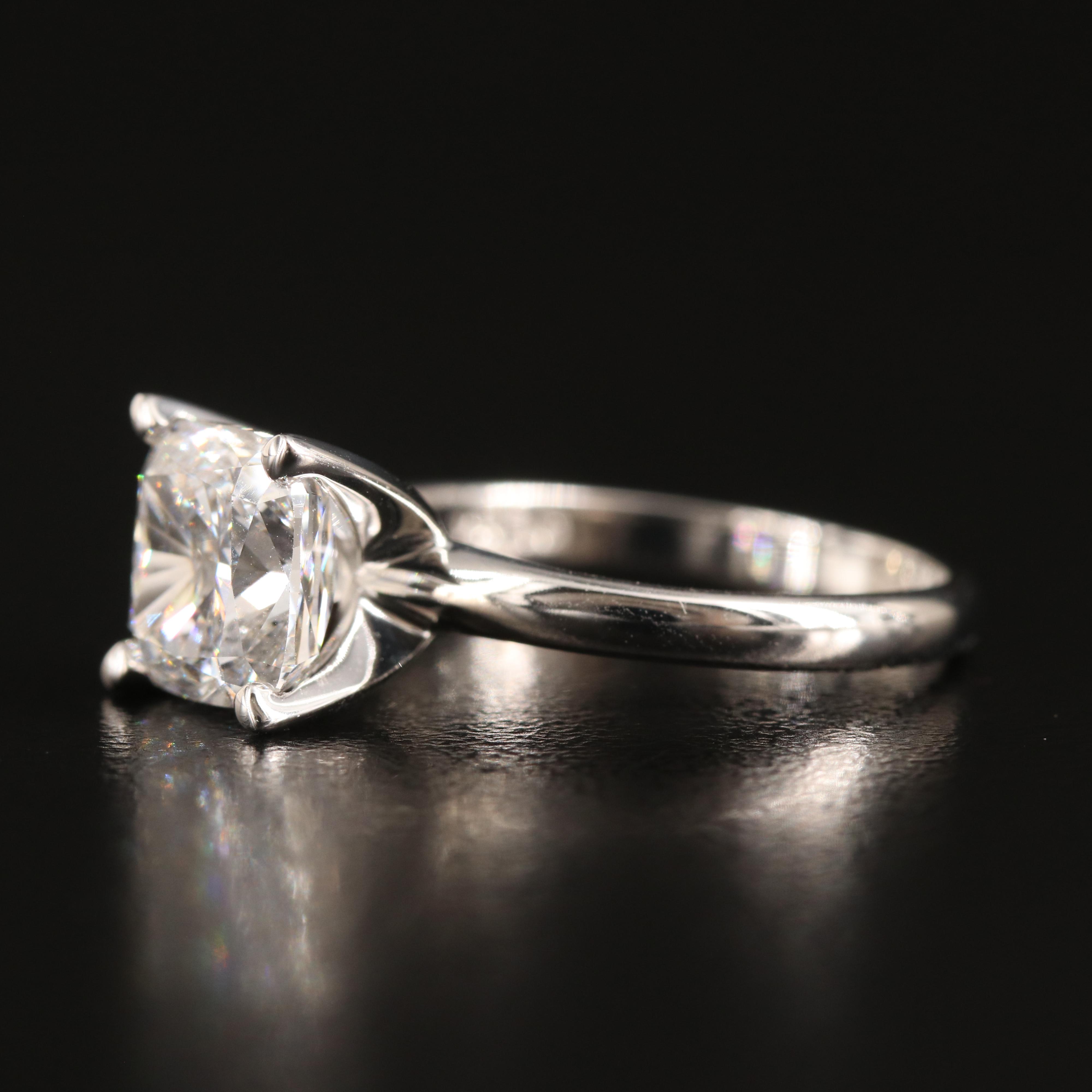 14K 3.04 CT Lab Grown Diamond Solitaire Ring