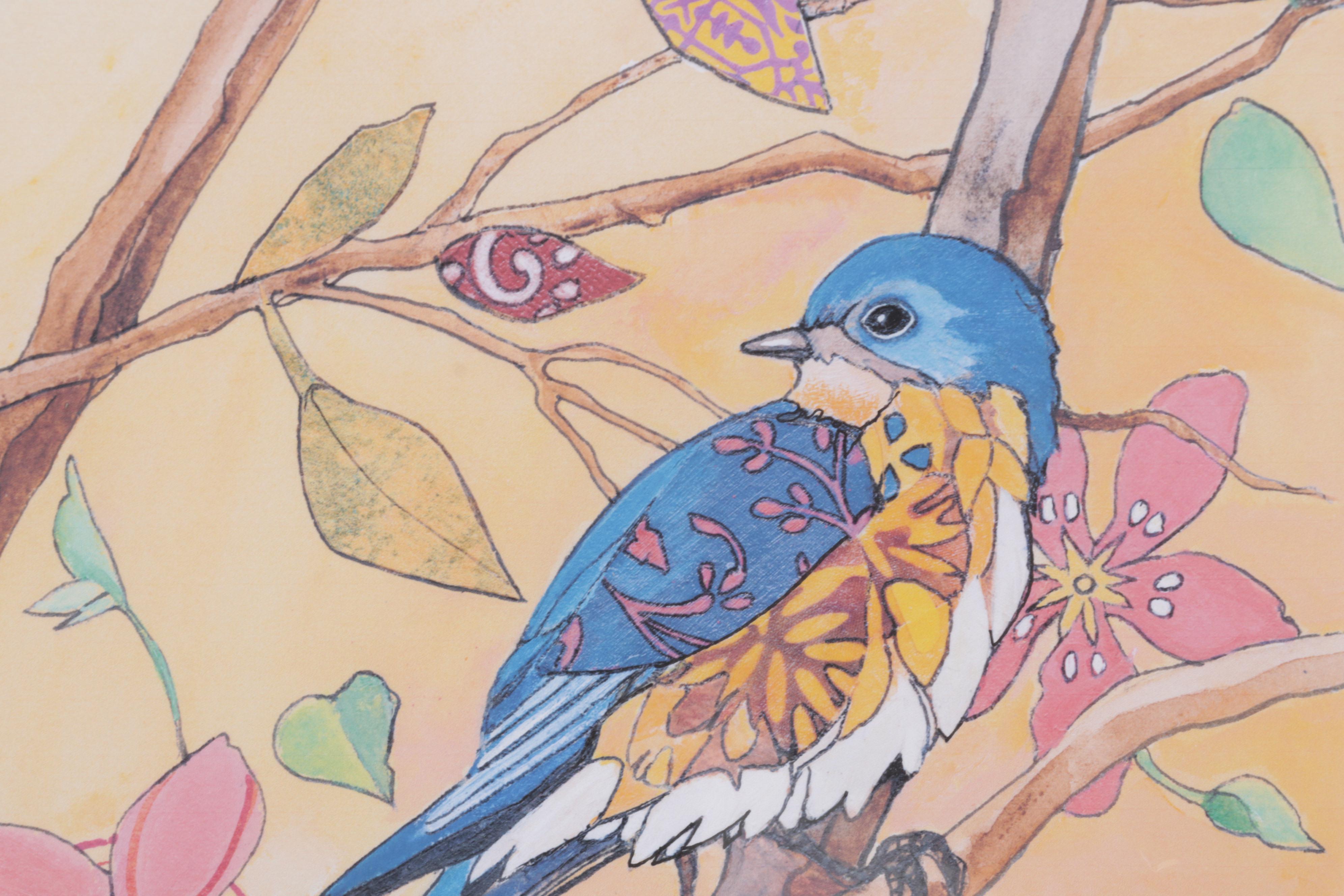 Marty Husted Giclée "Bluebird Fancy," 2015